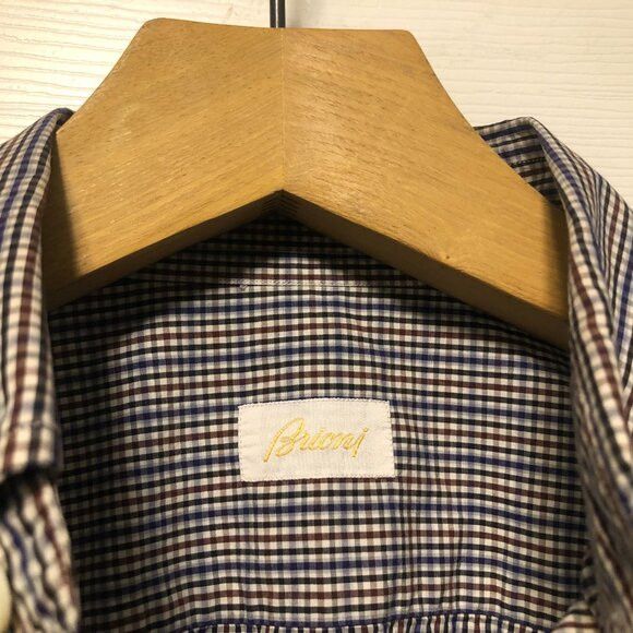 Brioni BRIONI men's 100%cotton casual shirt size: L made in Italy Size US L / EU 52-54 / 3 - 5 Thumbnail