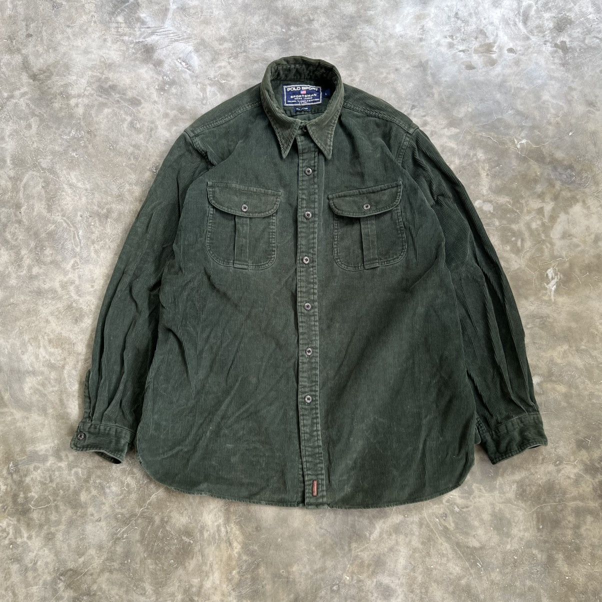 Polo Ralph Lauren 2000’s Polo Sport Corduroy LS Shirt Size US L / EU 52-54 / 3 - 1 Thumbnail