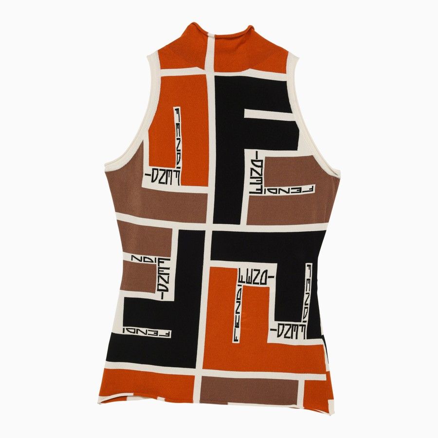 Fendi o1d2blof0824 Sleeveless Top in Multicolor Size M / US 6-8 / IT 42-44 - 2 Thumbnail