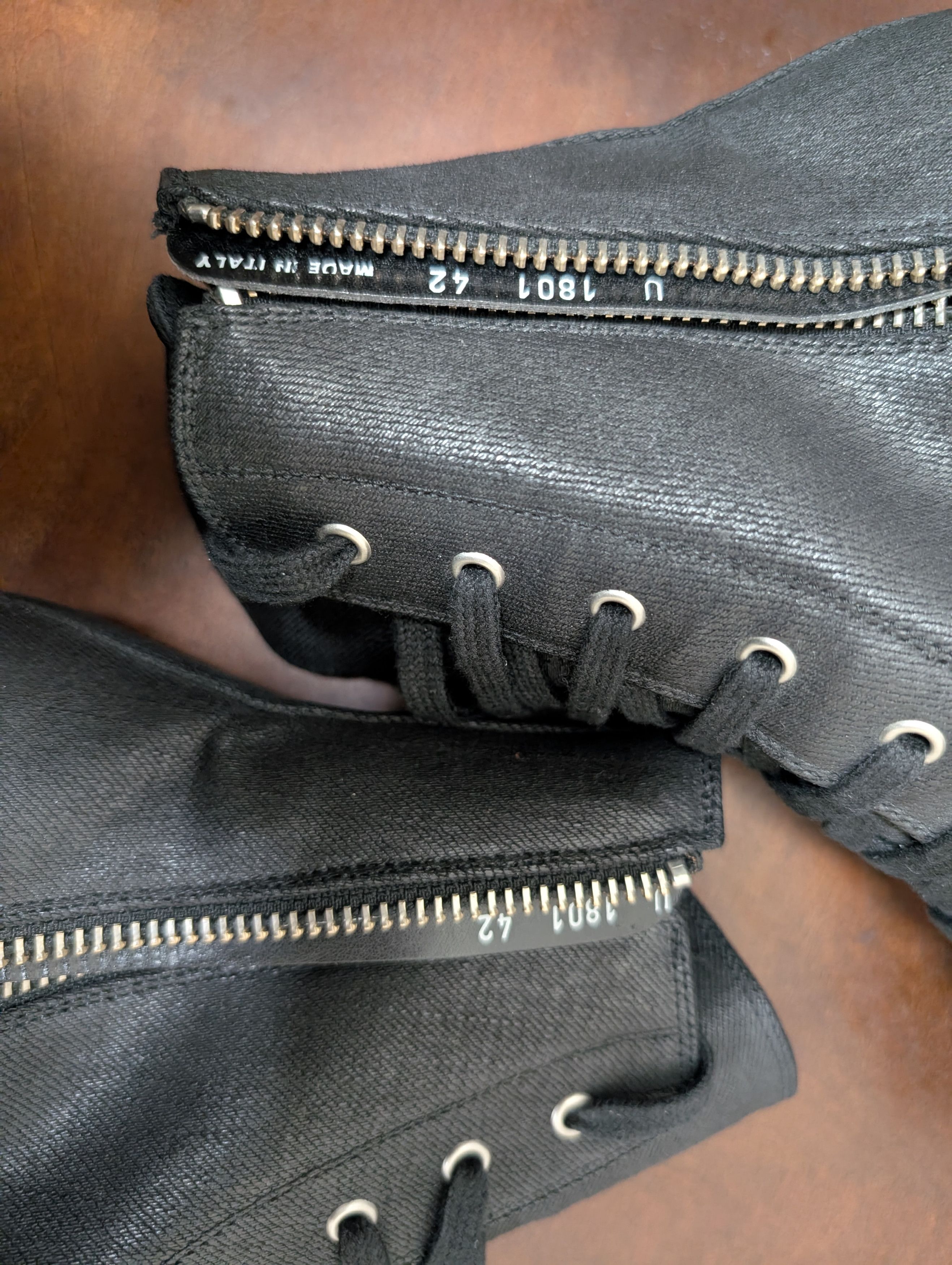 Rick Owens Drkshdw Rick Owens DRKSHDW Black Coated Sneakers Size US 9 / EU 42 - 8 Thumbnail