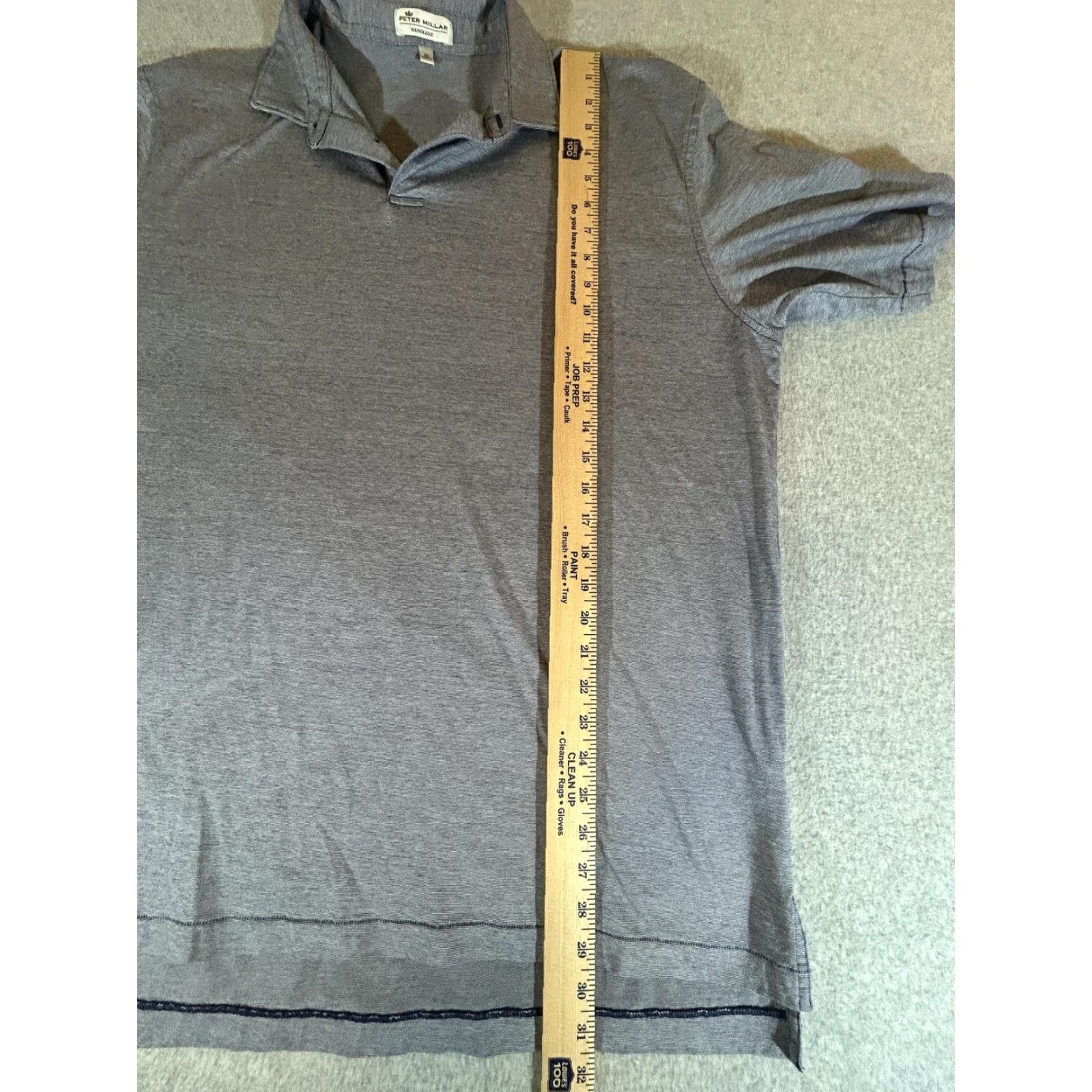 Peter Millar Peter Millar Polo Shirt Mens XL Gray Stripe Nanoluxe Cotton Golf Performance Polo Shirt Size US XL / EU 56 / 4 - 4 Thumbnail