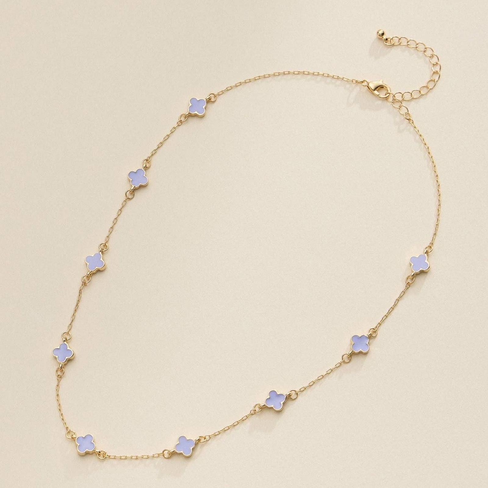Other Gold Charm Necklace with Enamel Accents Elegant Necklace Size ONE SIZE - 6 Thumbnail