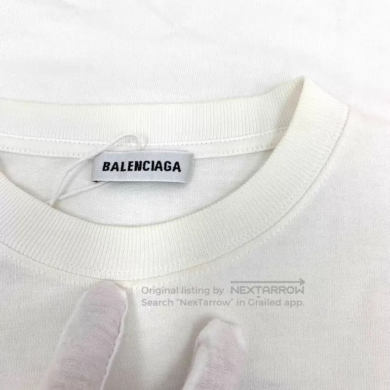 Balenciaga Balenciaga White Logo Letter Crew Neck Short Sleeve T-Shir Size US XS / EU 42 / 0 - 9 Thumbnail