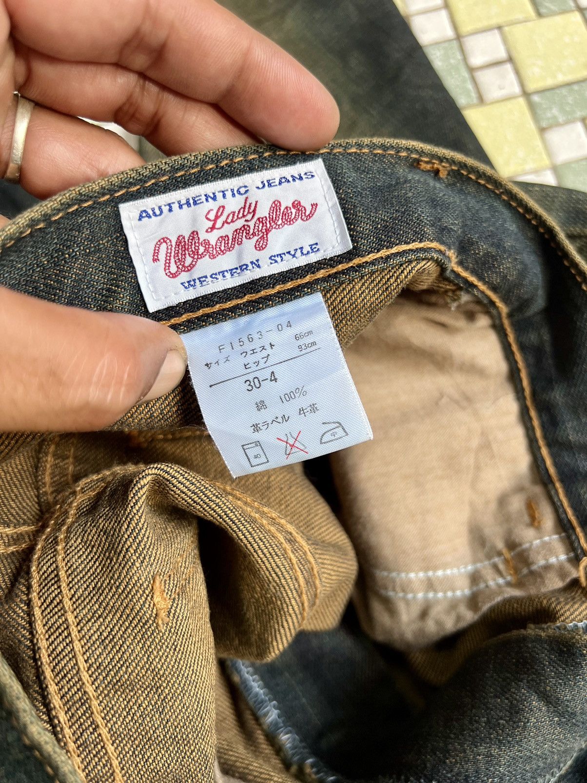 Japanese Brand × Wrangler Wrangler Western Style Faded Blue Flared Jeans Size US 28 / EU 44 - 8 Thumbnail