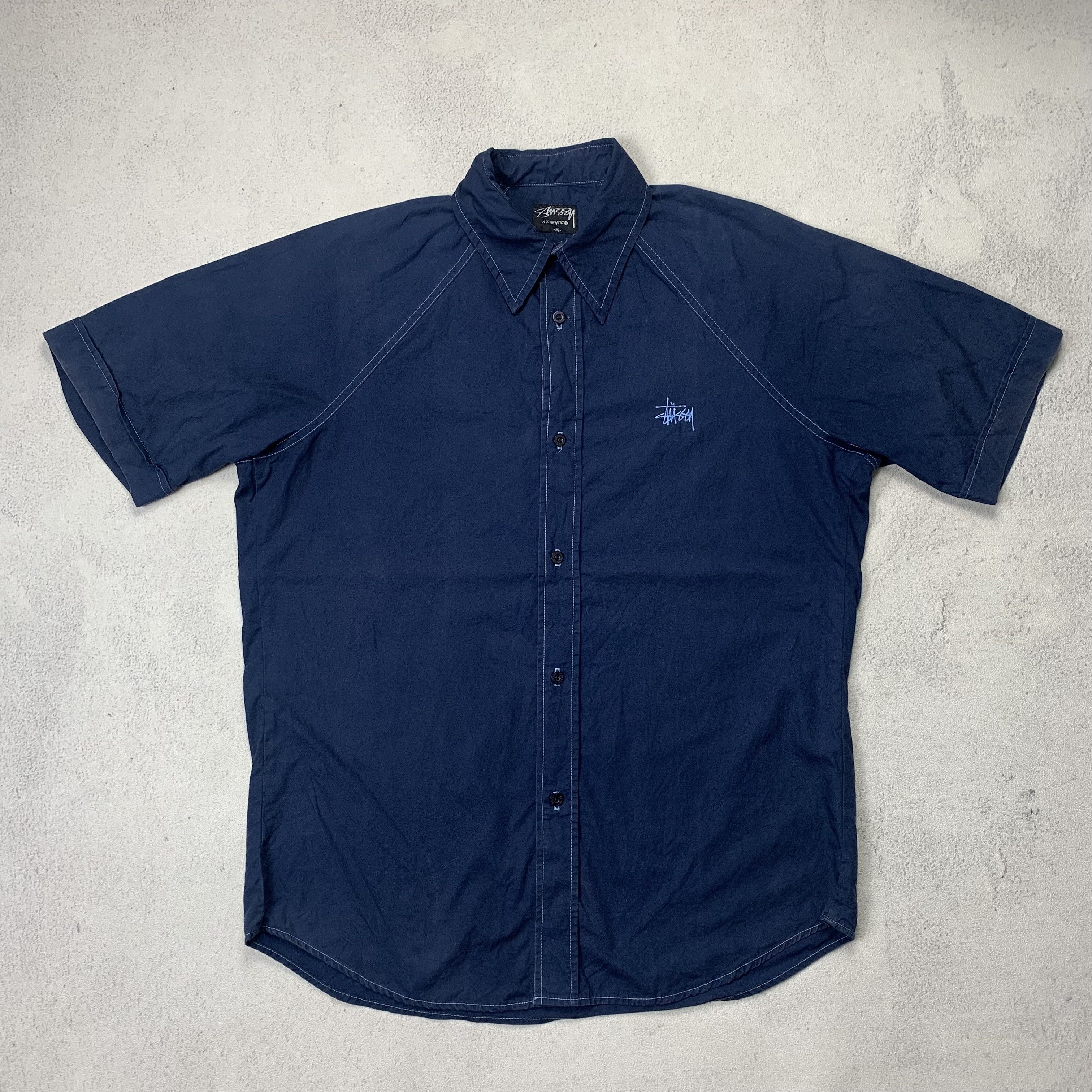 トップス Stussy Hellshire Plaid Shirt Stussy Stussy Hellshire Plaid Shirt - Blue/Pink - Size M