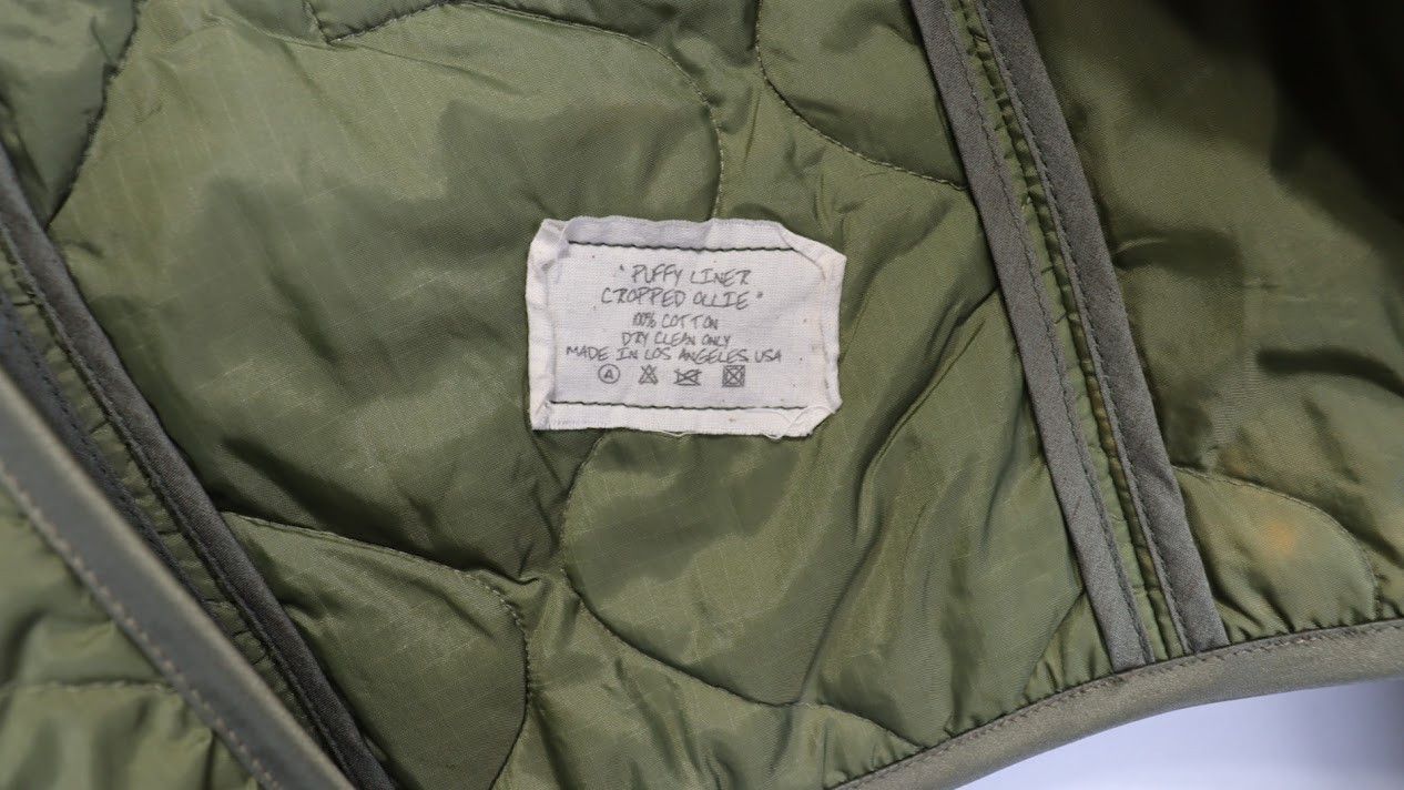 Greg Lauren o1rshd1 Puffy Cropped Gl1 Liner Jacket 'Army' in Green Size US S / EU 44-46 / 1 - 13 Thumbnail