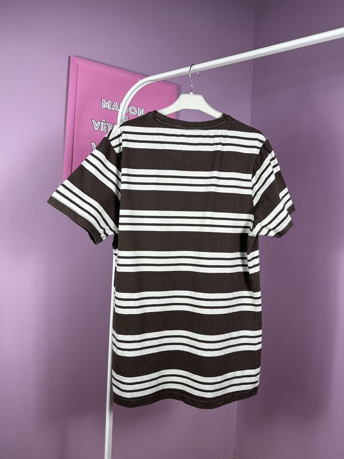 Folk Folk Stripped T Shirt Classic Tee Brown Cotton Short Sleeve Size US M / EU 48-50 / 2 - 12 Thumbnail