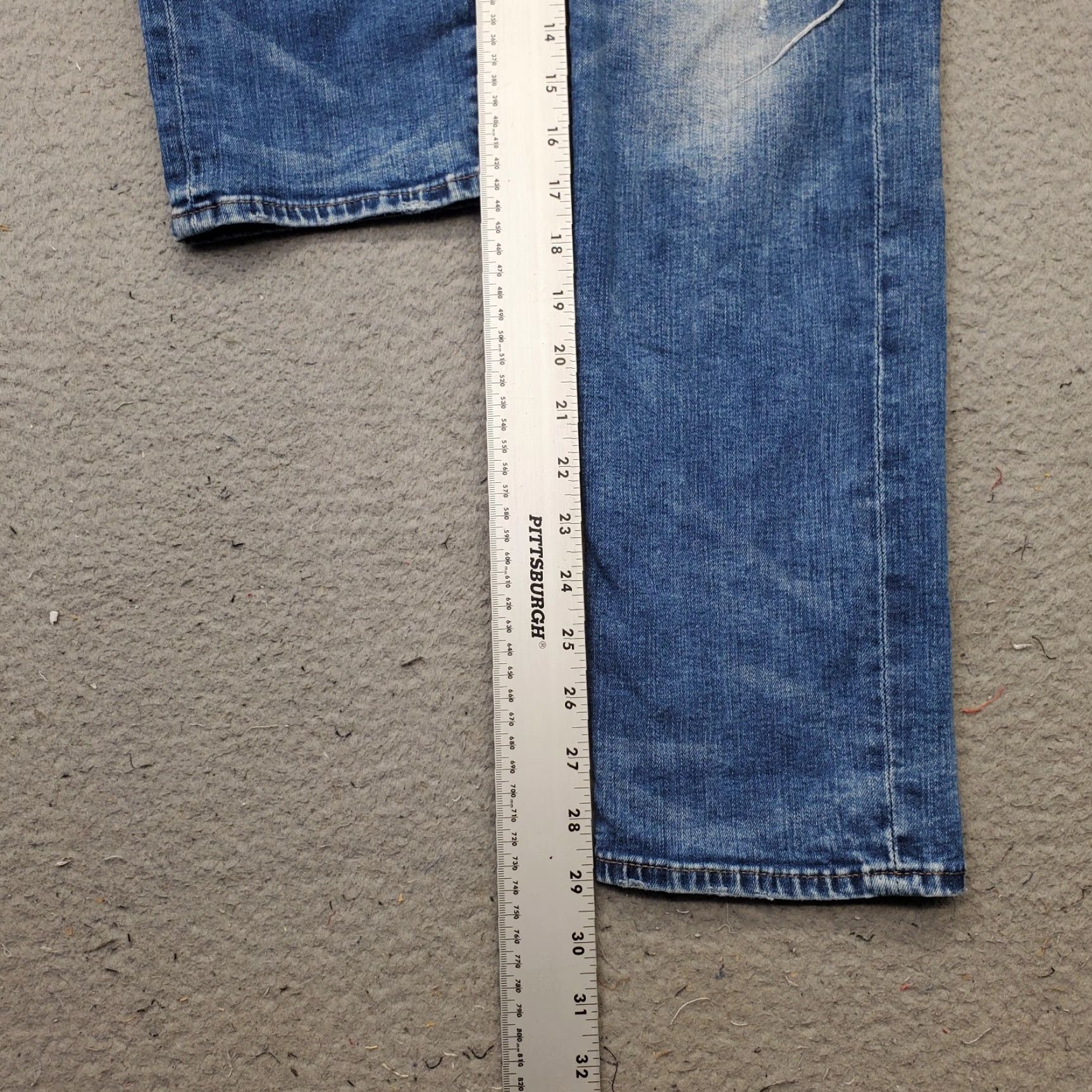 American Eagle Outfitters American Eagle Outfitters Jeans Womens 29x30 Blue Denim Distressed Straight 5-Pocket Regular Size 29 WW Womens Stock〜 Size 29" - 4 Thumbnail