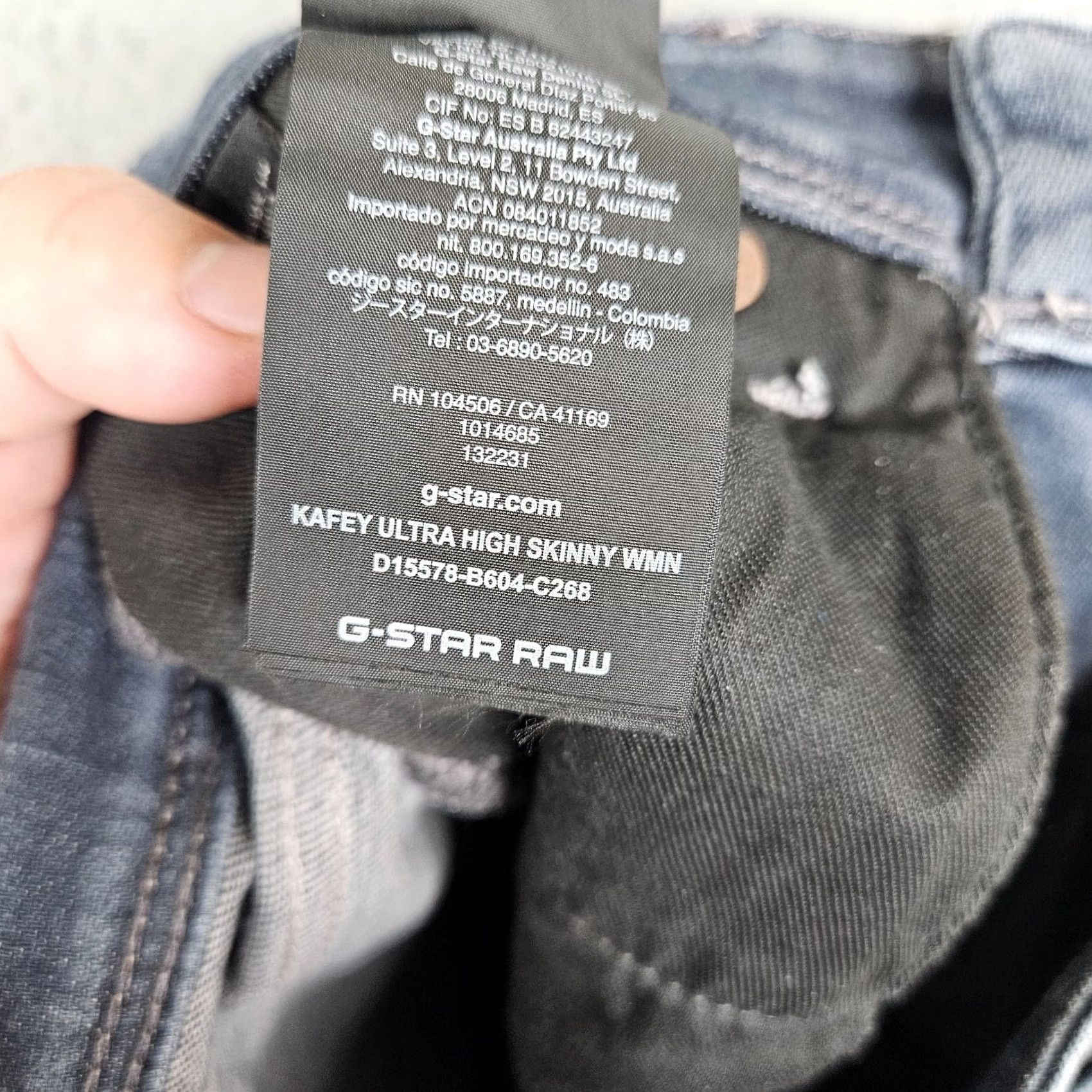 G-Star G-star RAW Kafey Ultra High Skinny Jeans Women's 28 Teal Blue Denim Slim Stretch Regular Fit Belted 5-Pocket Casual Jeans Style Skinny Size 28" / US 6 / IT 42 - 2 Thumbnail