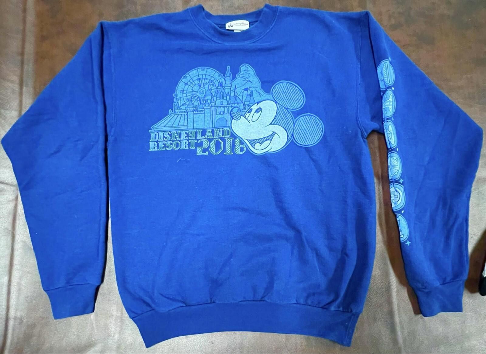 Disney Mickey Mouse Disney Parks Mens Fleece Sweatshirt Blue Size US S / EU 44-46 / 1 - 1 Thumbnail