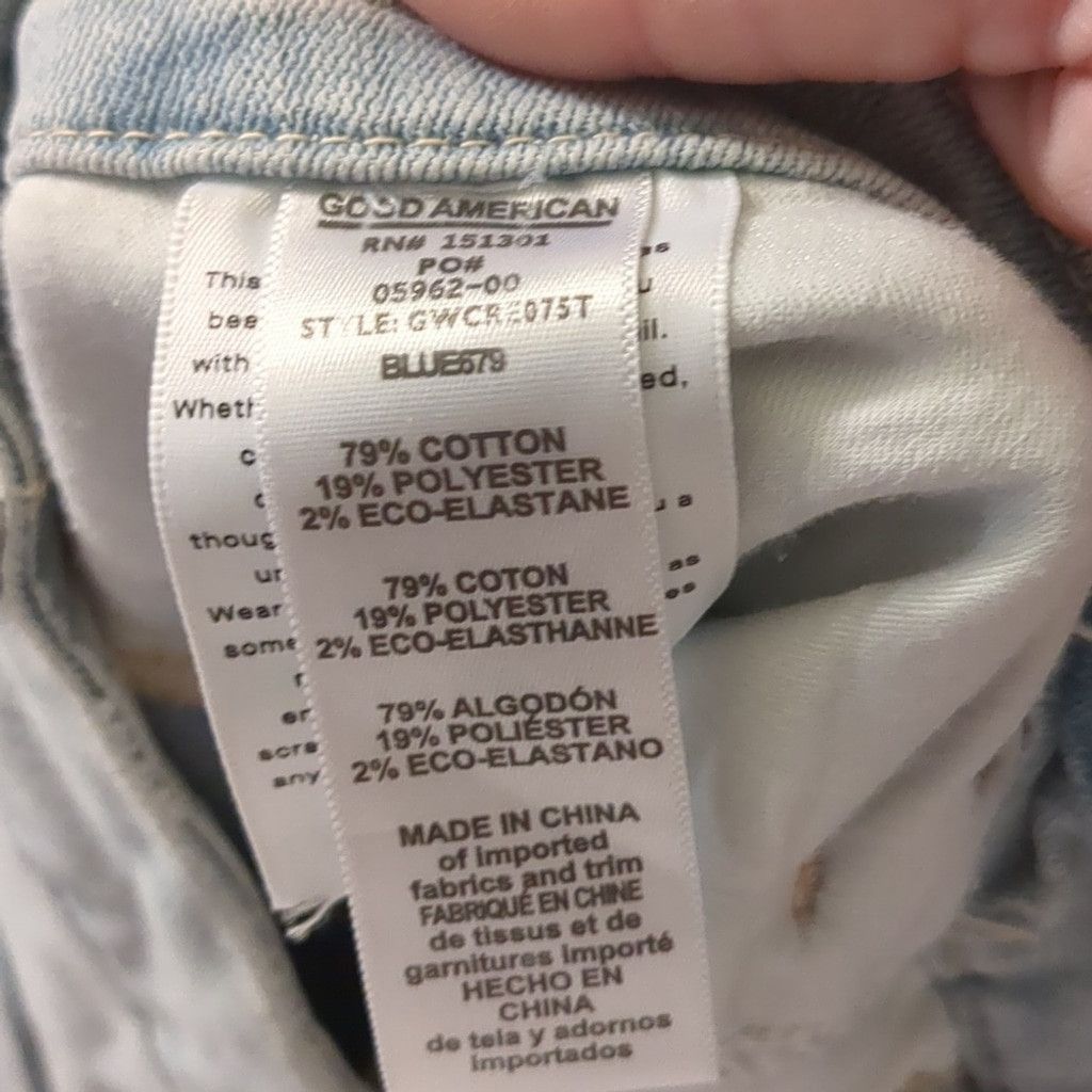 Good American Good American Good Waist distressed Skinny Cropped Jean sz18 Size 40" / US 18 - 5 Thumbnail