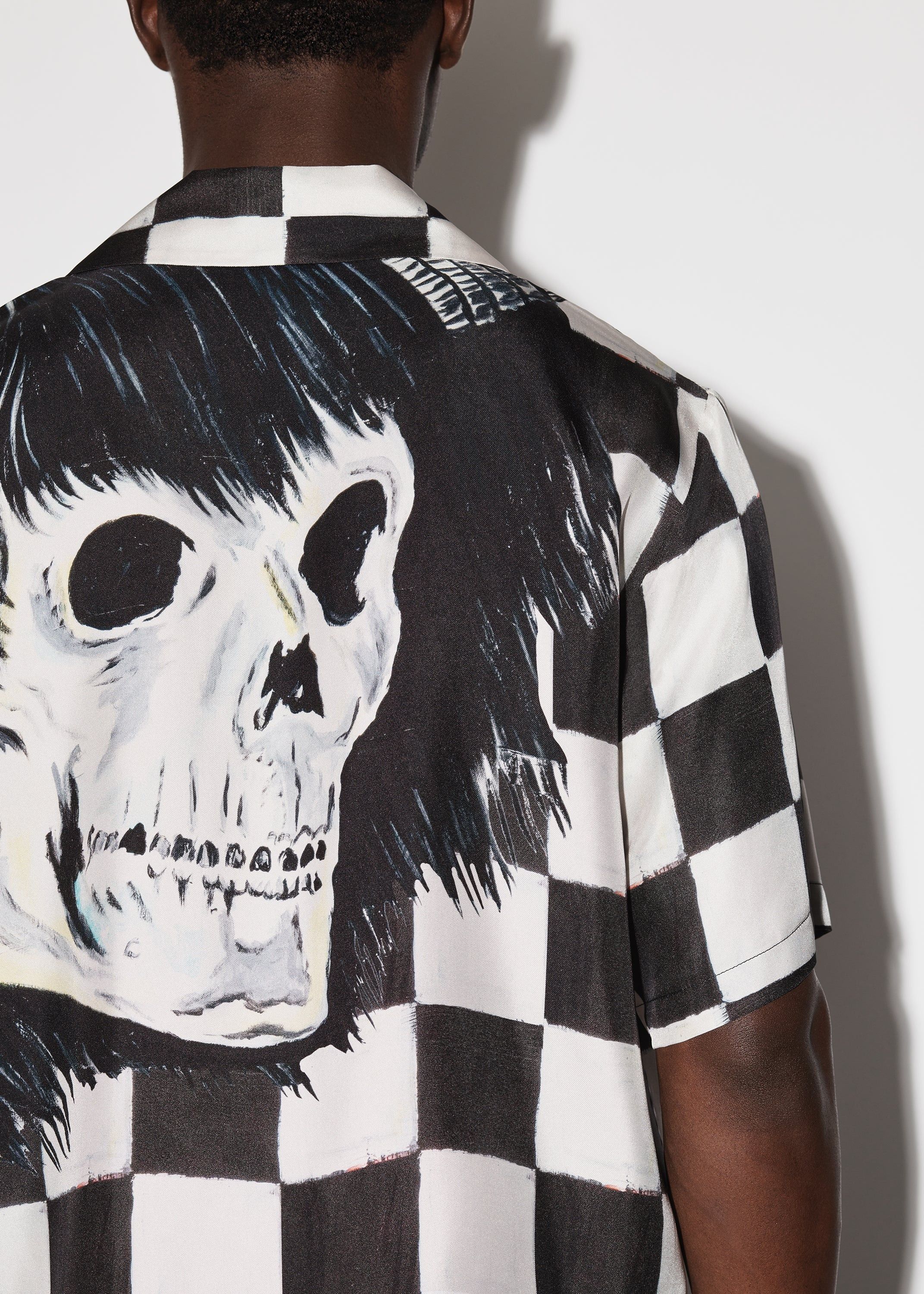 Amiri × Wes Lang o1w1db10125 Skull Bowling Shirt in Multicolor Size US M / EU 48-50 / 2 - 6 Thumbnail