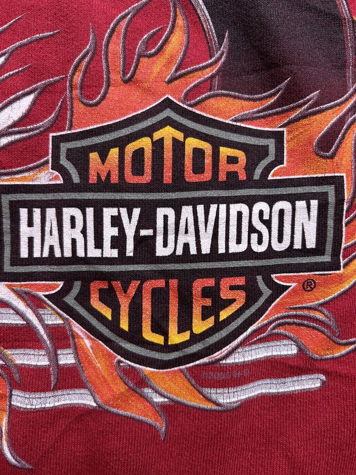 Vintage Vintage Y2K Harley Eagle Flames Crewneck Sweatshirt 2005 Size US L / EU 52-54 / 3 - 3 Thumbnail