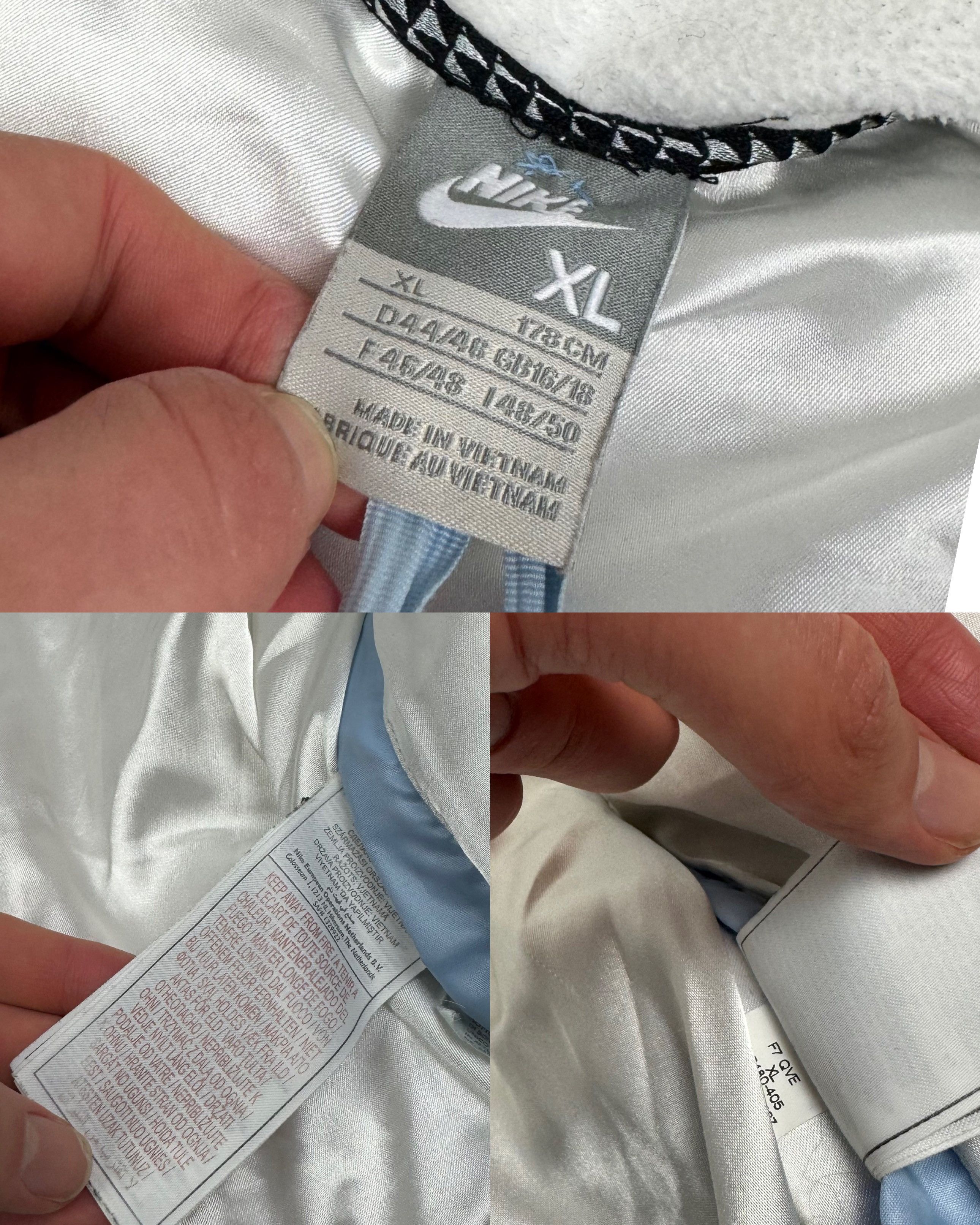 Nike Nike Women's Blue Swoosh Full Zip Goose Down Puffer Coat XL Size XL / US 12-14 / IT 48-50 - 2 Thumbnail