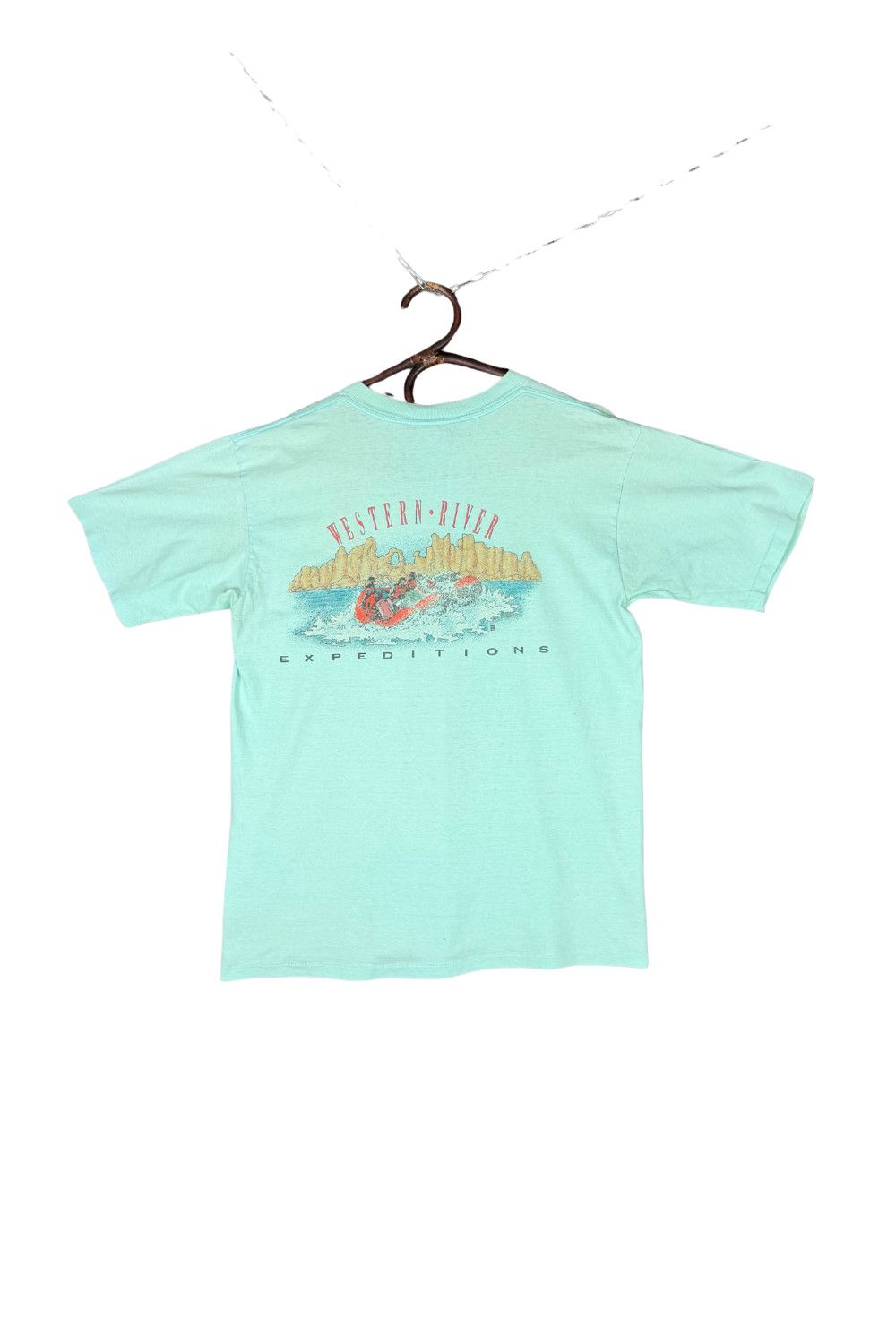 Vintage Vintage 90s Western River Expeditions Oneita Pocket Tee USA Size US XL / EU 56 / 4 - 1 Thumbnail