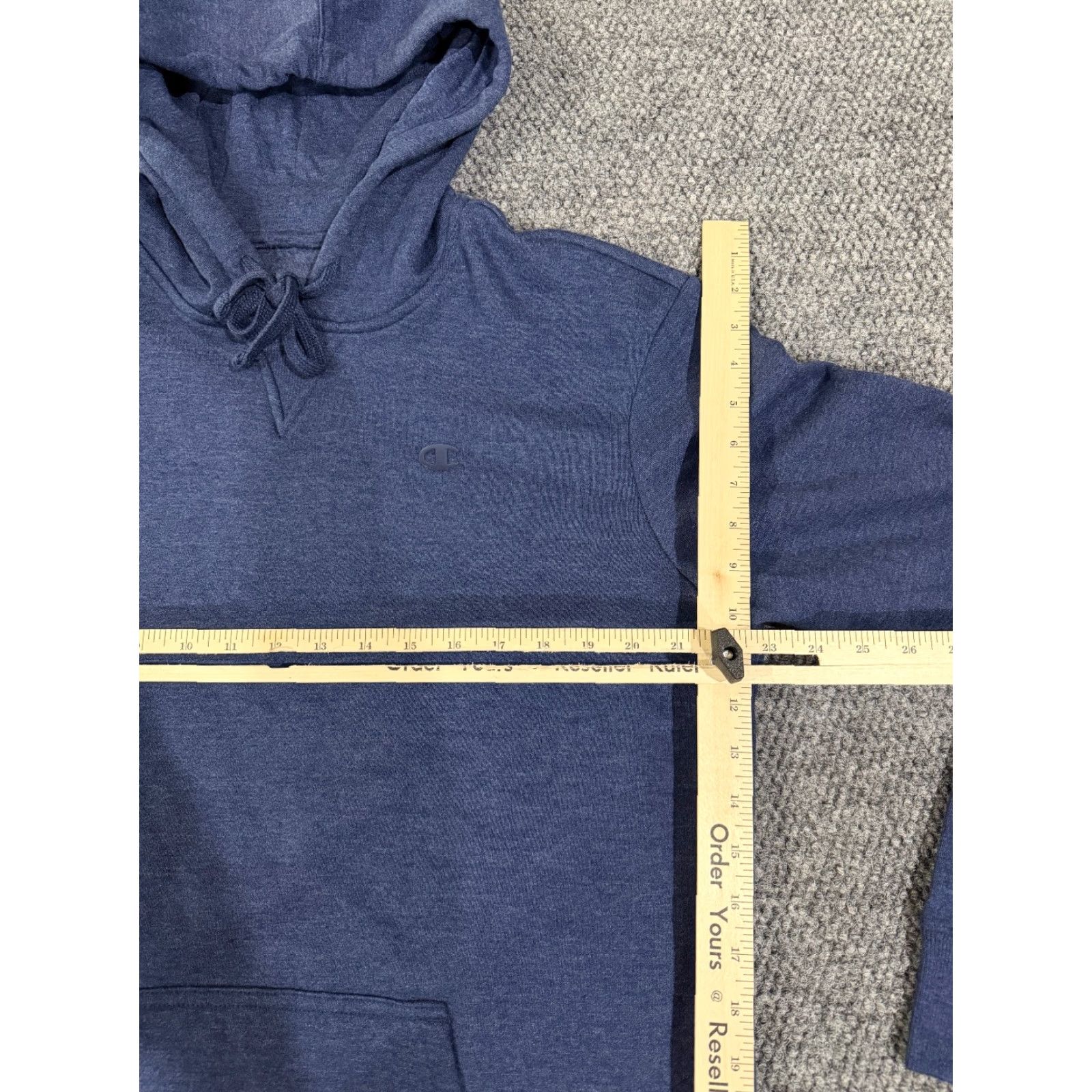 Champion Champion hoodie Mens M blue logo pullover knit stretch casual sweater hoody regular Size US M / EU 48-50 / 2 - 3 Thumbnail