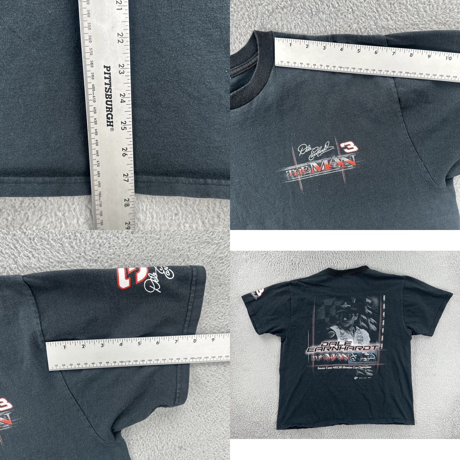 Vintage VINTAGE Chase NASCAR 90s T Shirt Men XL Black Crew Neck Short Sleeve Dale Earnhardt #3 The Man Size US XL / EU 56 / 4 - 9 Thumbnail