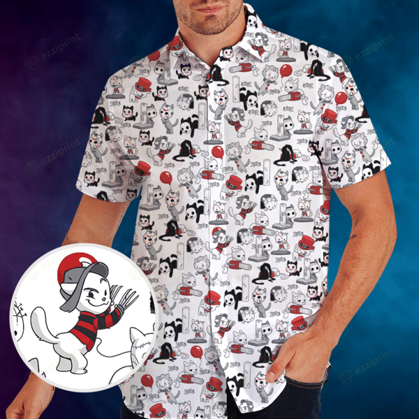 Designer × The Unbranded Brand Horror Kitten Button Down Shirt Size US L / EU 52-54 / 3 - 1 Thumbnail