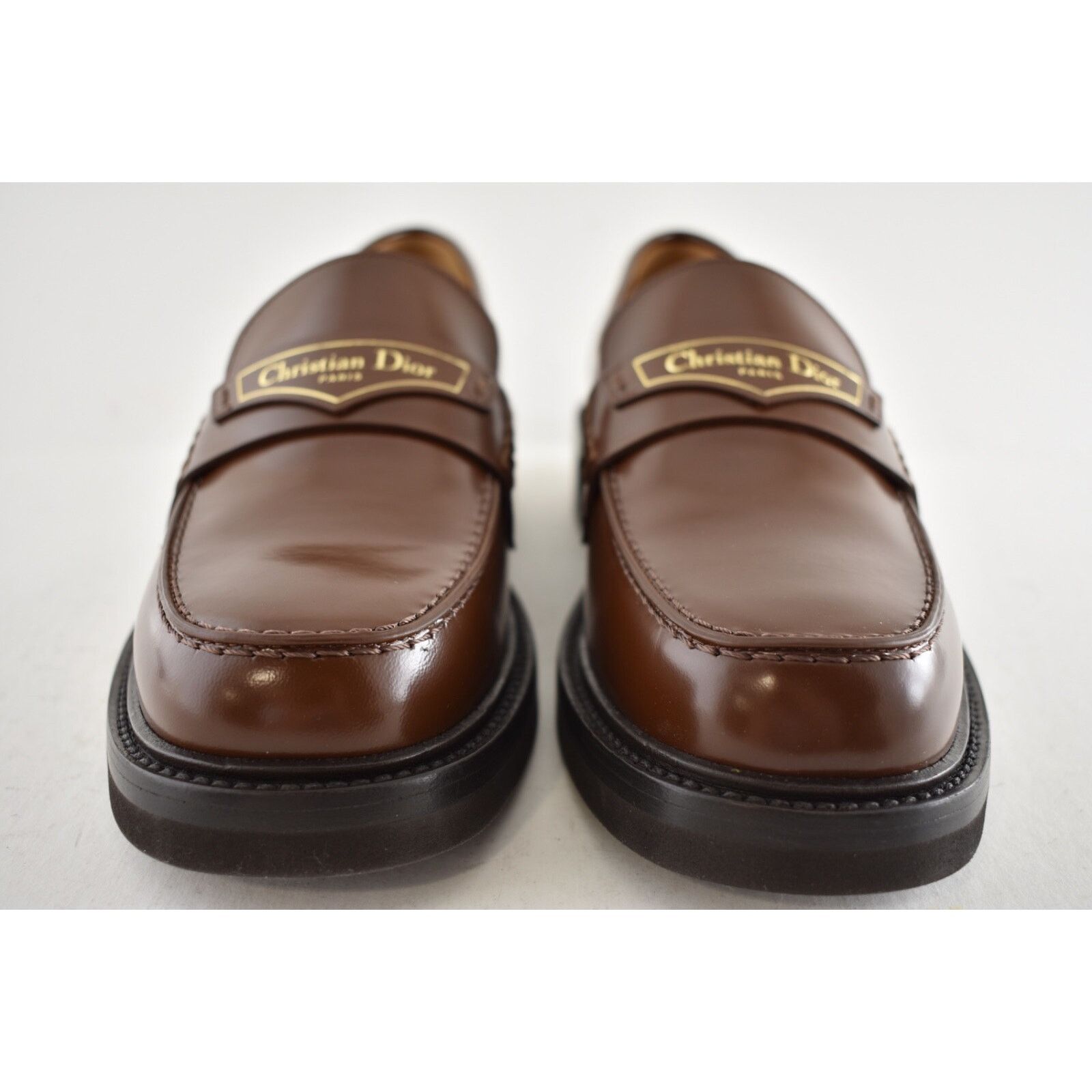 Dior Dior Boy Amber Brown Brushed Calfskin Leather Gold Logo Size US 9 / IT 39 - 7 Thumbnail