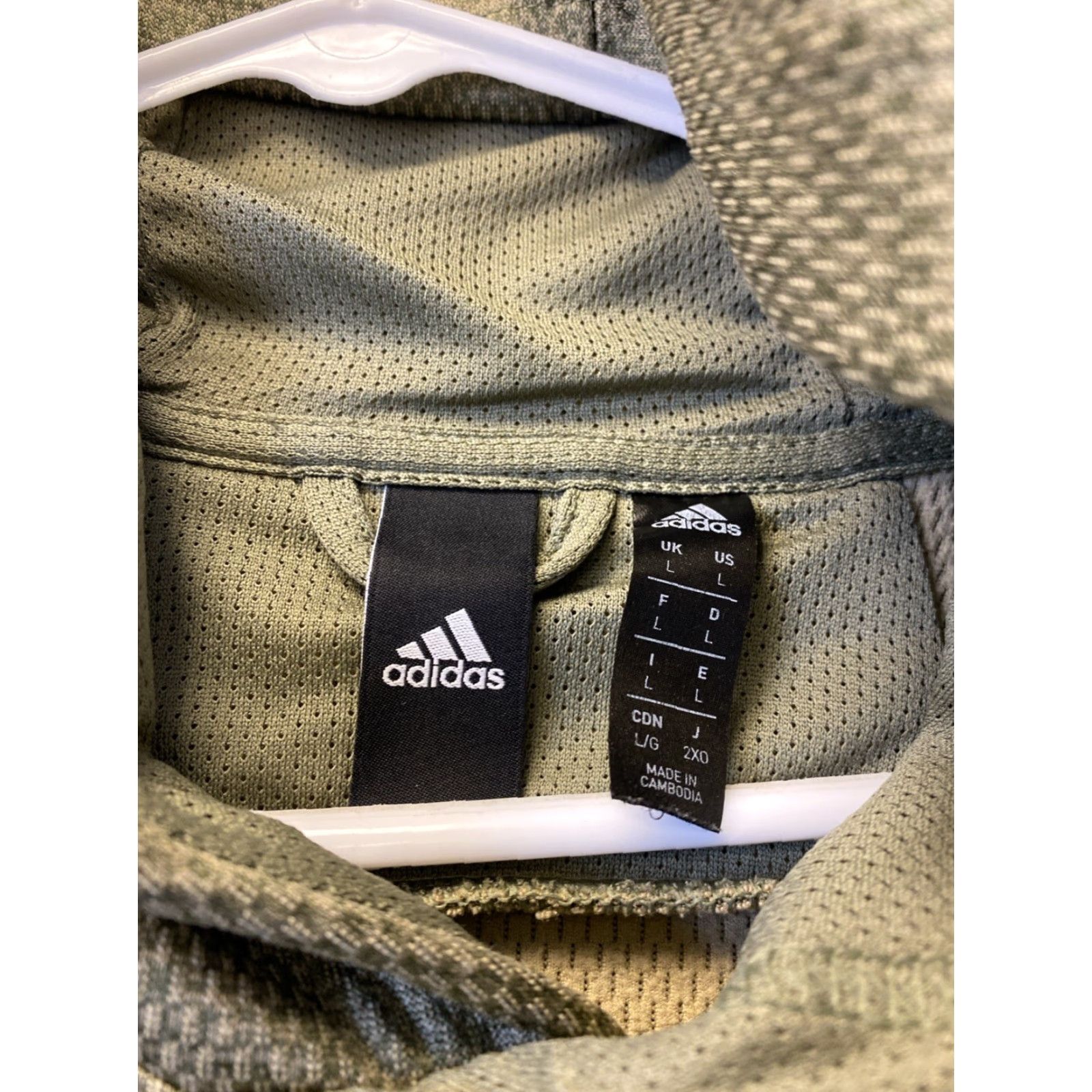 Adidas ADIDAS Hoodie Mens Large Forest Green Pullover Sweatshirt Logo Size US L / EU 52-54 / 3 - 3 Thumbnail