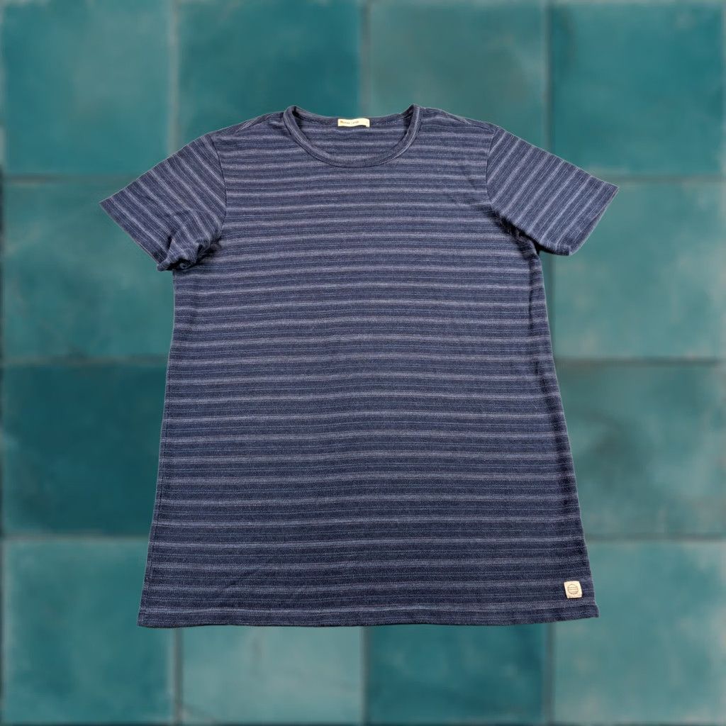 Marine Layer Marine Layer Men's Striped Pocket Tee Blue Size L Crew Neck Shirt Short Sleeve Size US L / EU 52-54 / 3 - 1 Thumbnail