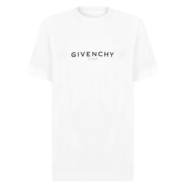 image of Givenchy O1G2R1Mq0424 Logo T-Shirts In White, Men's (Size 2XL)