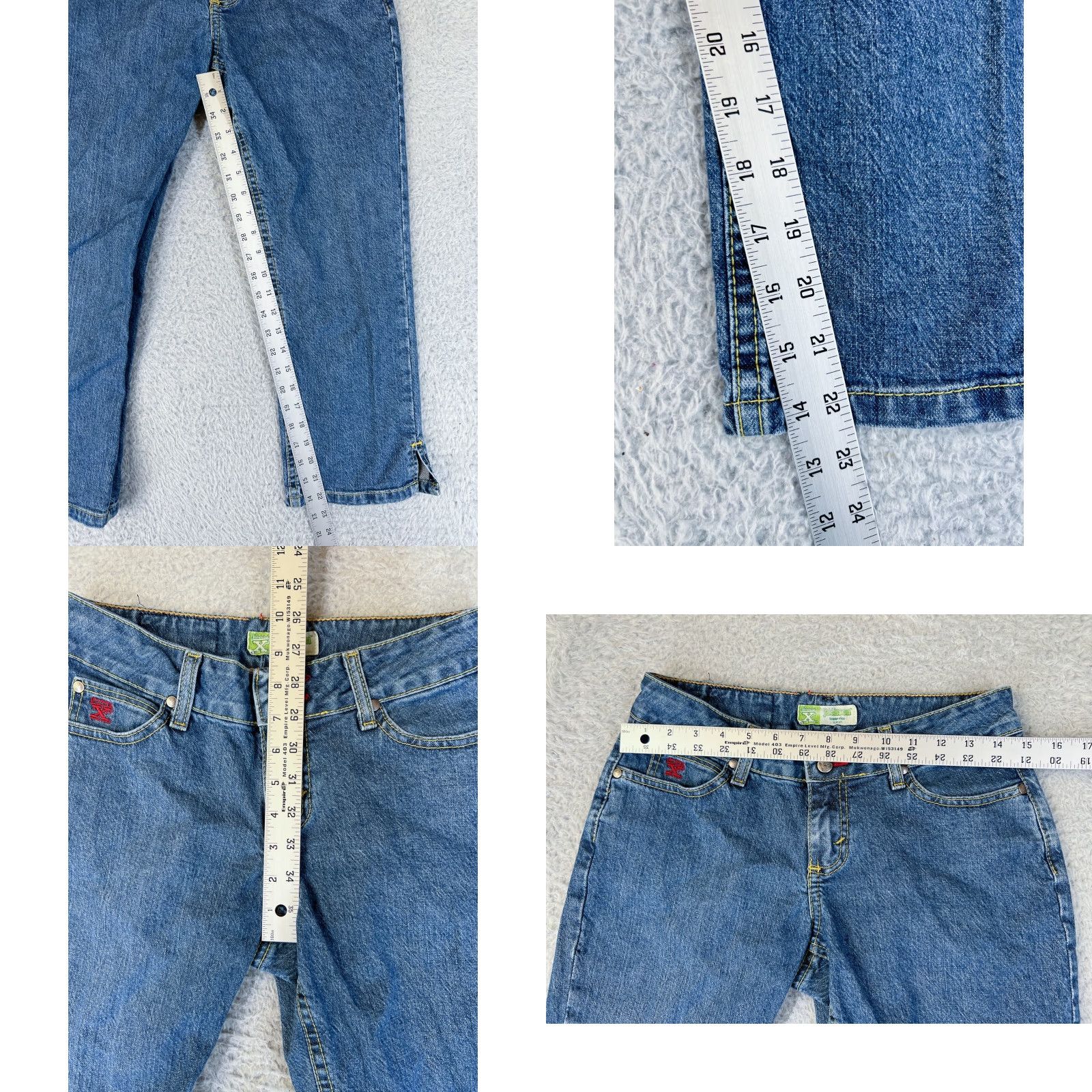Wrangler Wrangler 20X Womens Jeans Capri Denim Blue Low Rise Slim Fit Cotton 5 Size 27" / US 4 / IT 40 - 8 Thumbnail