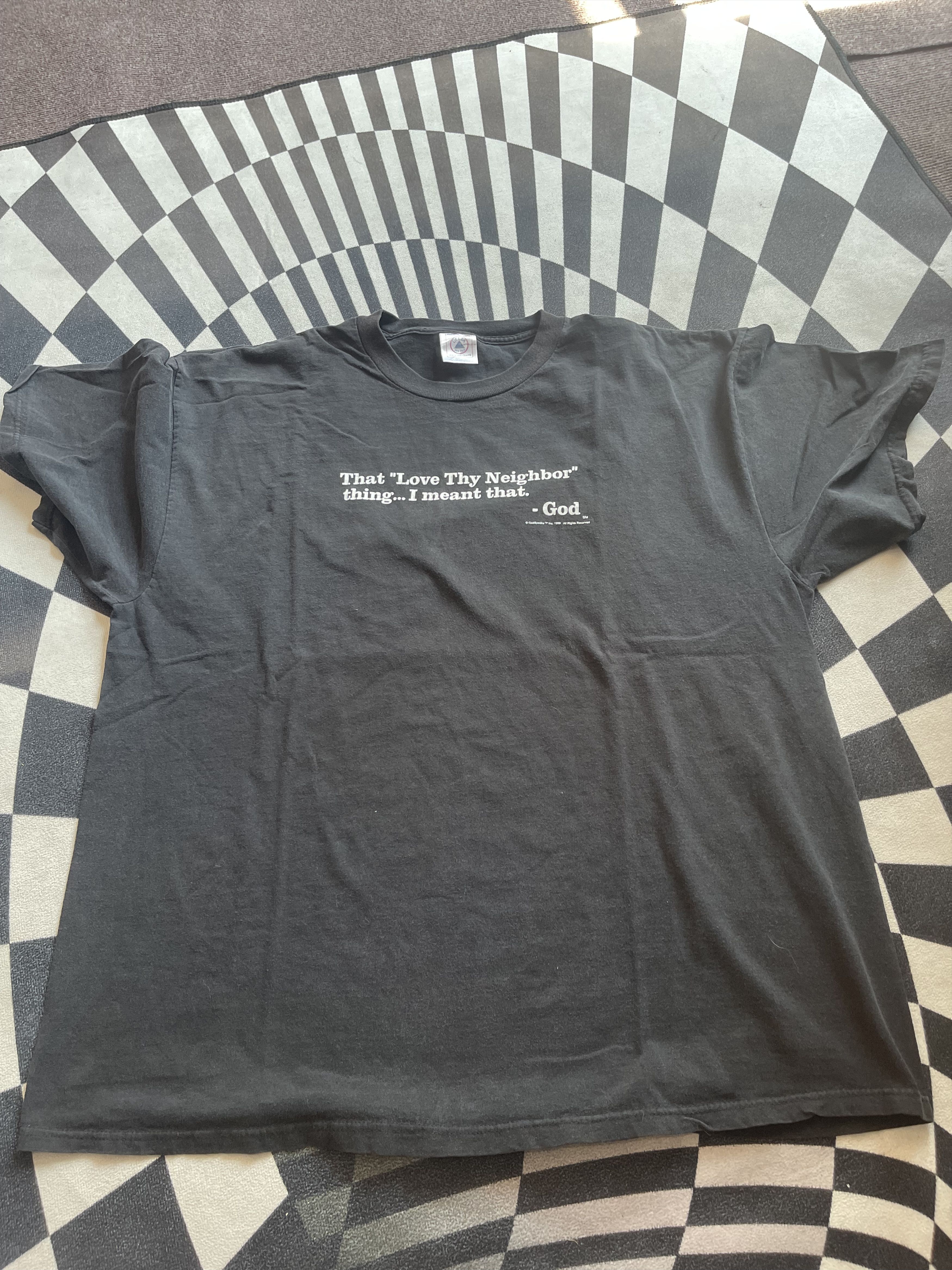 Vintage Vintage 1999 GodSpeaks "Love Thy Neighbor" T-Shirt Size US XL / EU 56 / 4 - 2 Thumbnail