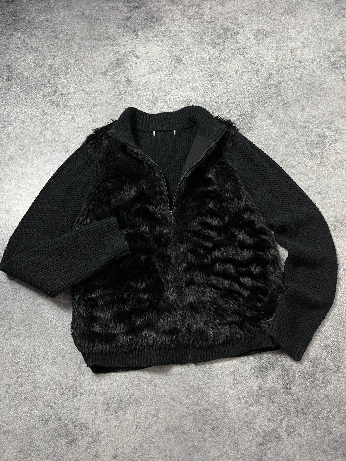Hysteric Glamour 🔥FAUX FUR HYSTERIC GLAMOUR VIBE CROPPED ZIP SWEATER JACKET Size US M / EU 48-50 / 2 - 3 Thumbnail