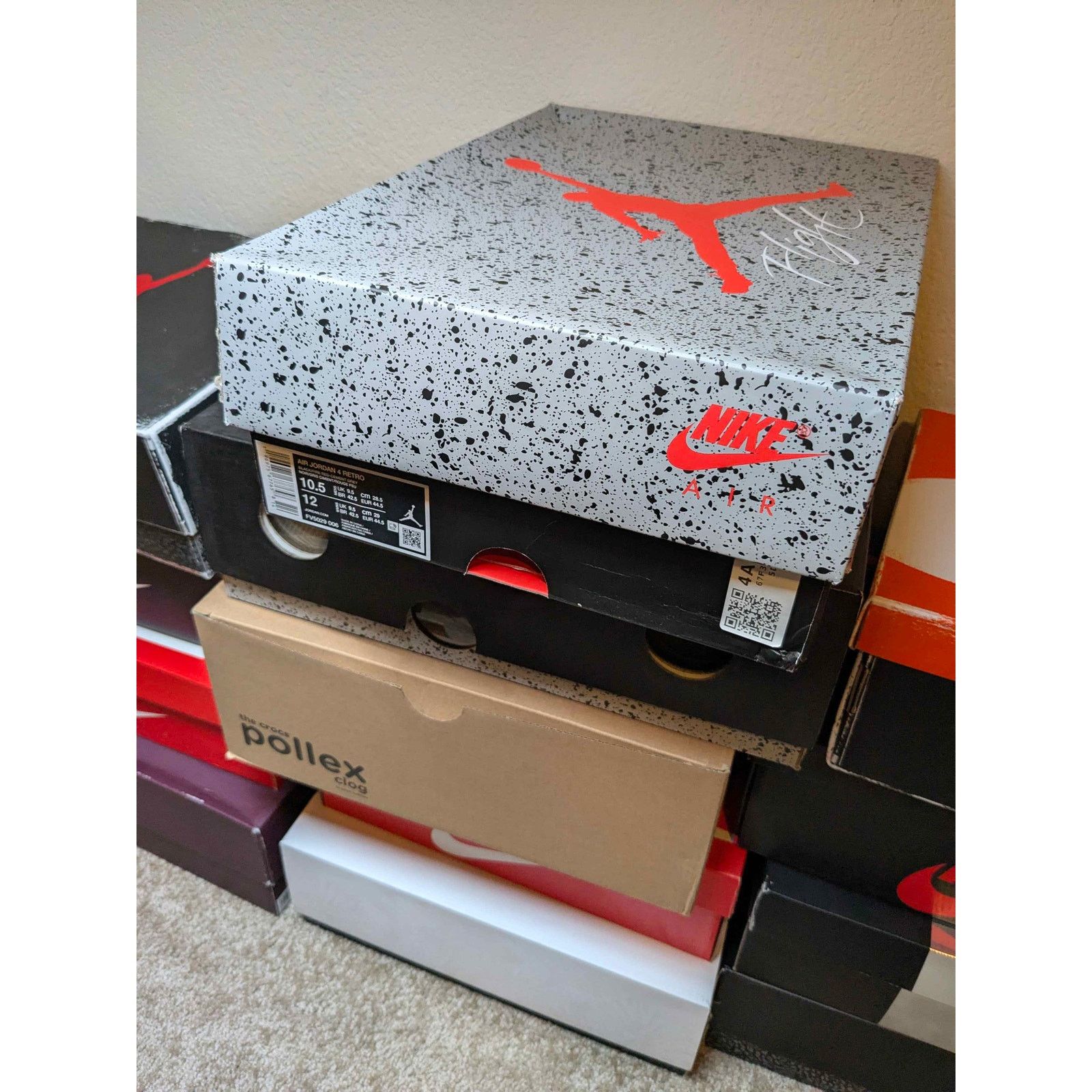 Jordan Brand Air Jordan 4 Retro Bred Reimagined Size 10.5 w/ OG Box 2024 Size US 10.5 / EU 43-44 - 10 Thumbnail