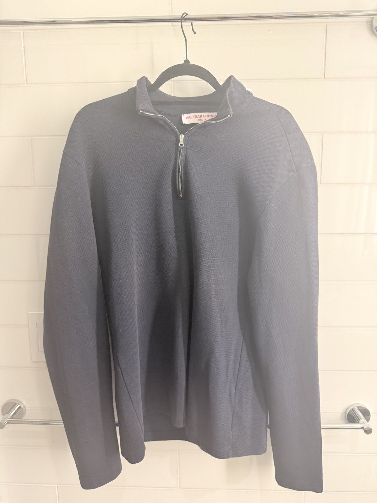 Orlebar Brown Orlebar Brown Navy Quarter Zip Size US M / EU 48-50 / 2 - 3 Thumbnail