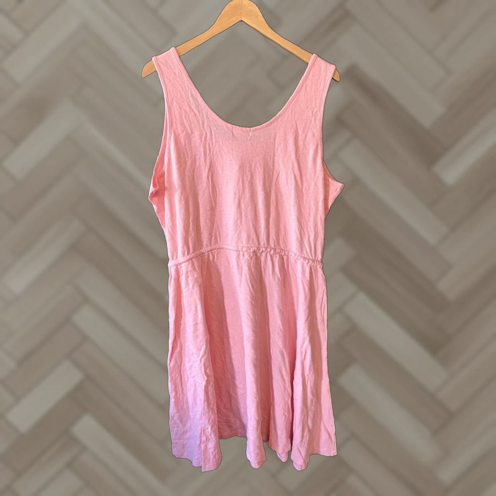 Vintage Style&co Style&co Womens Pink Knit Front Tie Sleeveless Dress Plus Size 2X Fit & Flare Knee Length Sleeveless Tie Knit Dress Womens Plus 2X Pink Size XXL / US 16-18 / IT 52-54 - 1 Thumbnail