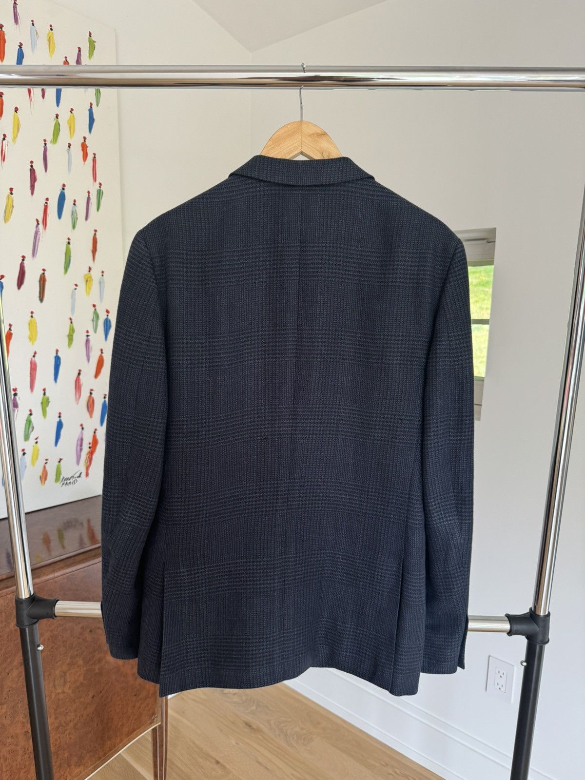 J.Crew J.Crew Houndstooth Navy Ludlow Blazer Size 38R - 4 Thumbnail