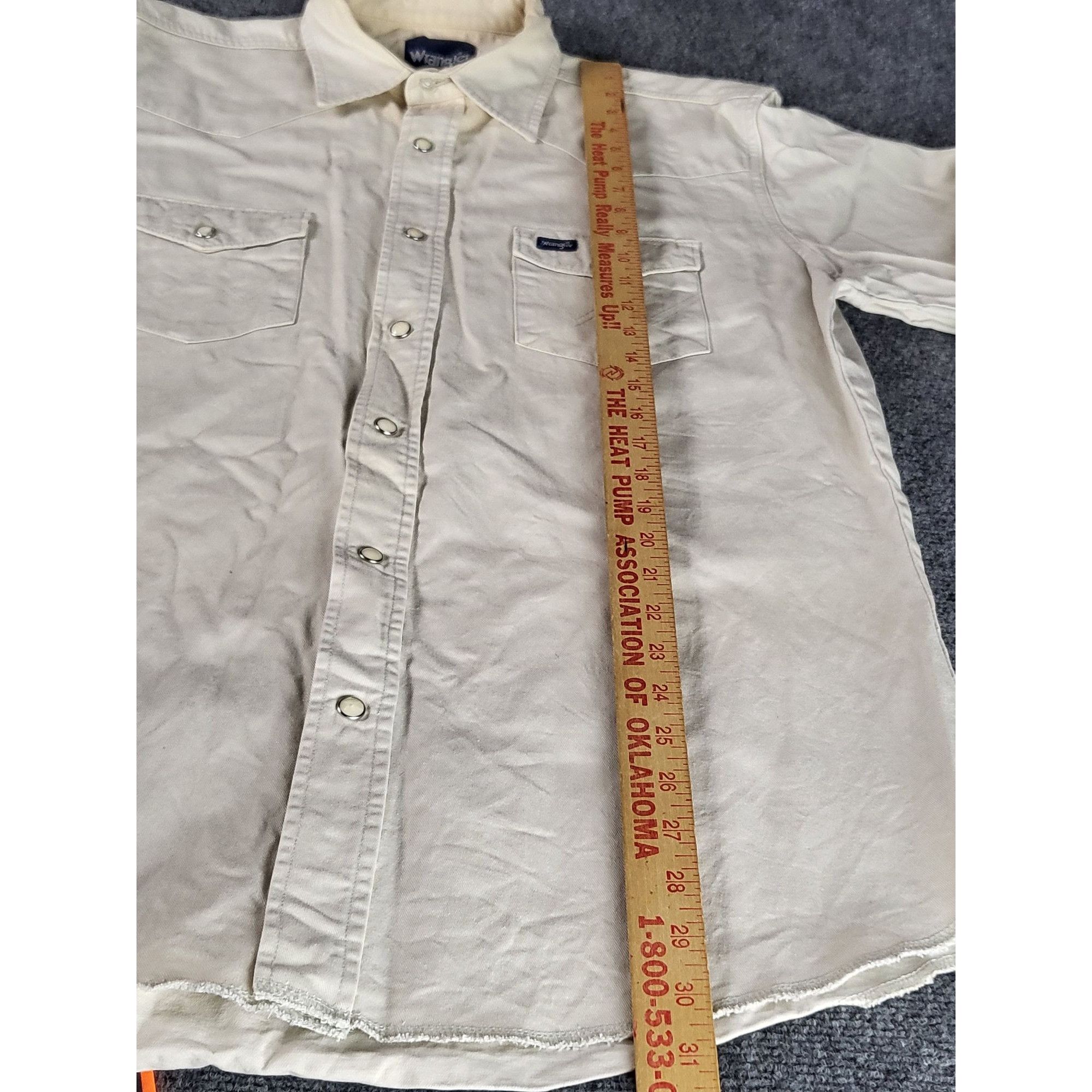 Wrangler Wrangler Pearl Snap Beige Shirt Men Sz XL Button Up Cowboy W Size US XL / EU 56 / 4 - 3 Thumbnail