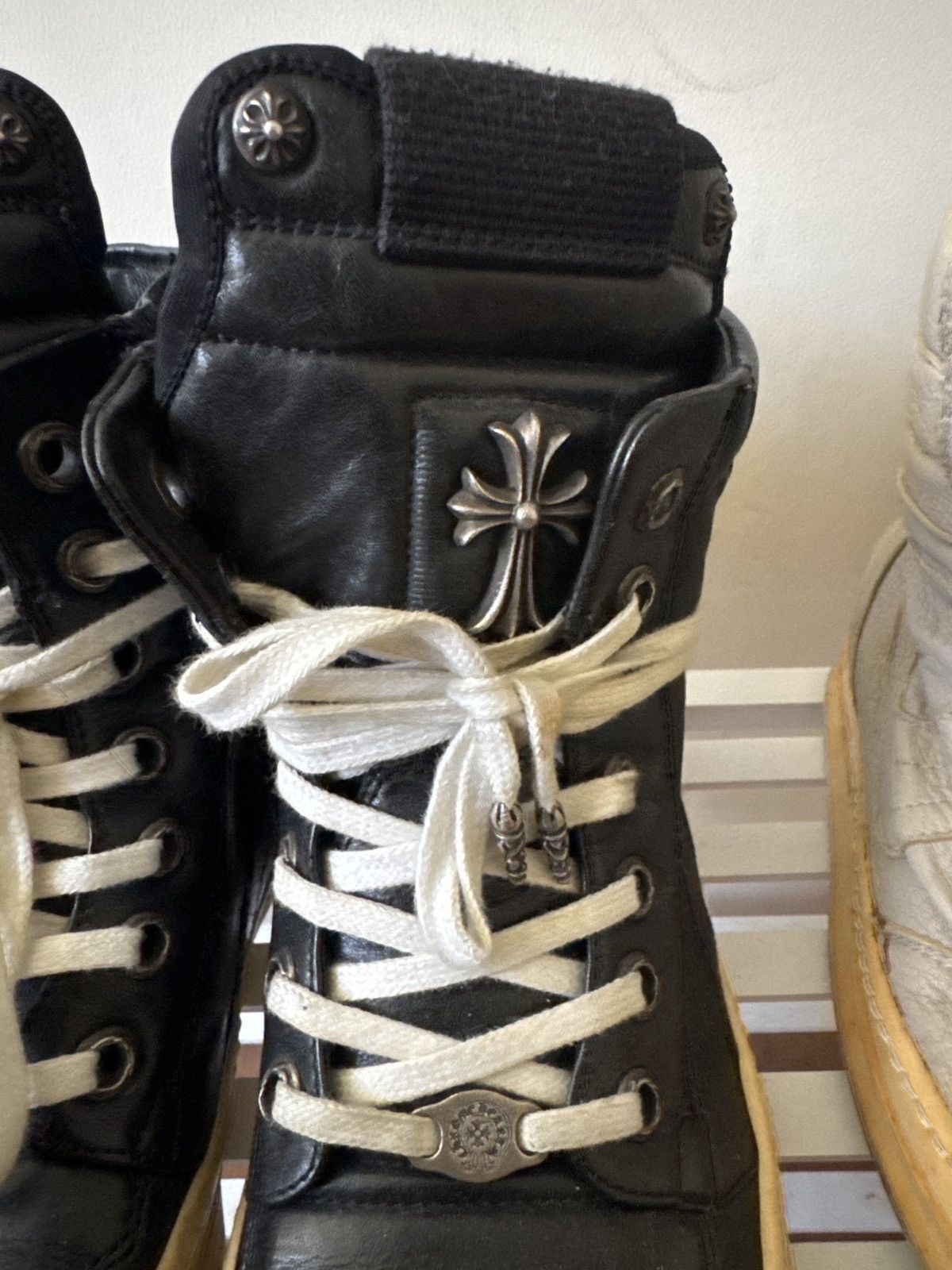 Chrome Hearts × Rick Owens Rick Owens Chrome Hearts Short-Tongue Staple Geodunks Size US 10 / EU 43 - 14 Thumbnail