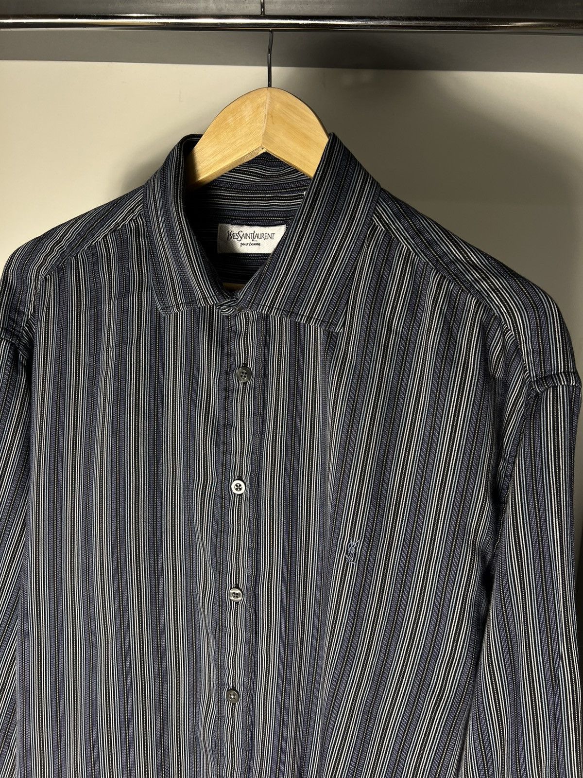Saint Laurent Paris VINTAGE YVES SAINT LAURENT CLASSIC CASUAL DESIGNER SHIRT 90s Size US XL / EU 56 / 4 - 13 Thumbnail
