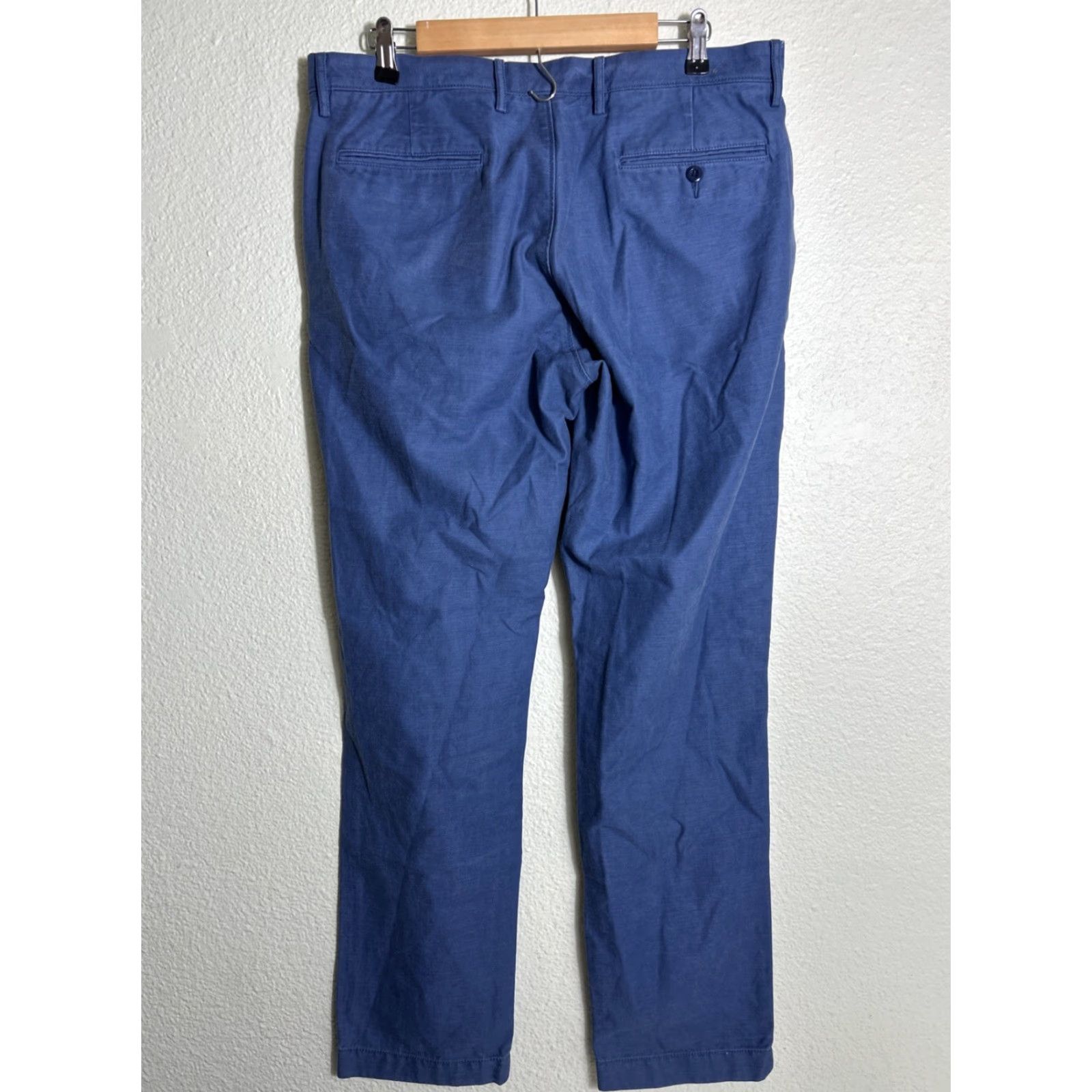 J.Crew J.Crew Slim Fit Mens 34x32 Blue Cotton Chino Pants Size US 34 / EU 50 - 7 Thumbnail