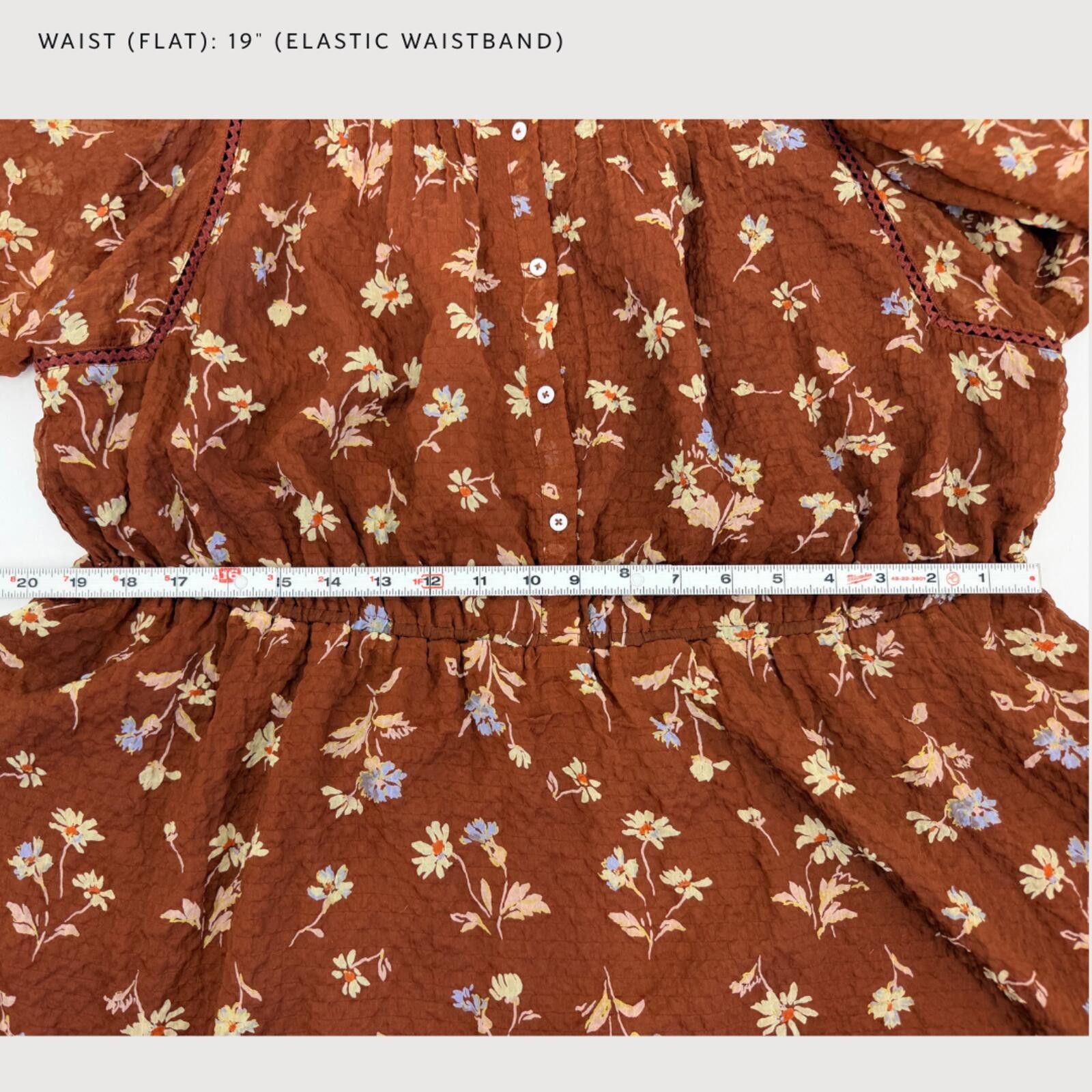 Madewell Madewell Floral Long Sleeve Mini Dress 1X Size XL / US 12-14 / IT 48-50 - 8 Thumbnail
