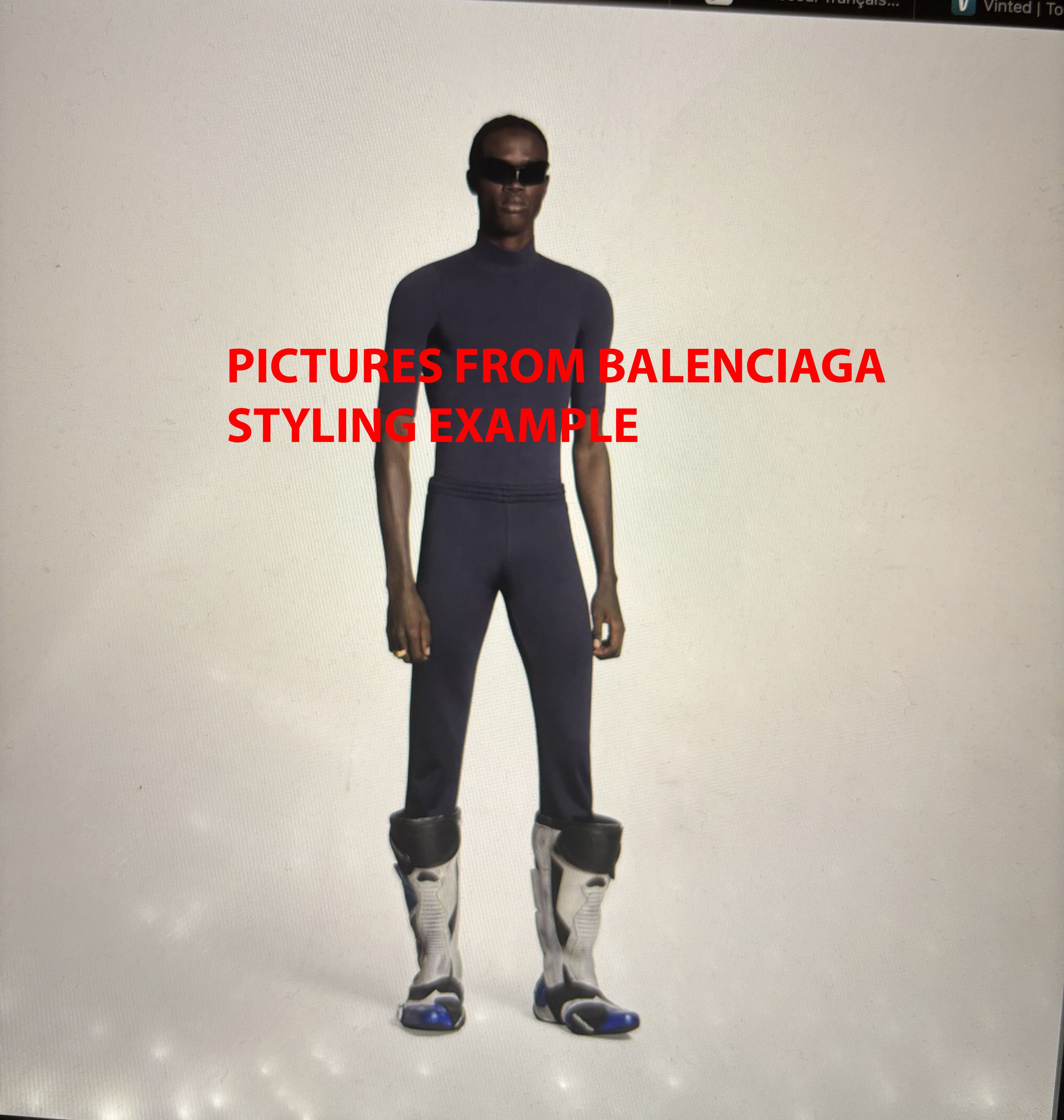 Balenciaga Low-waist Fitted Pants in Navy Blue Size US 30 / EU 46 - 18 Thumbnail