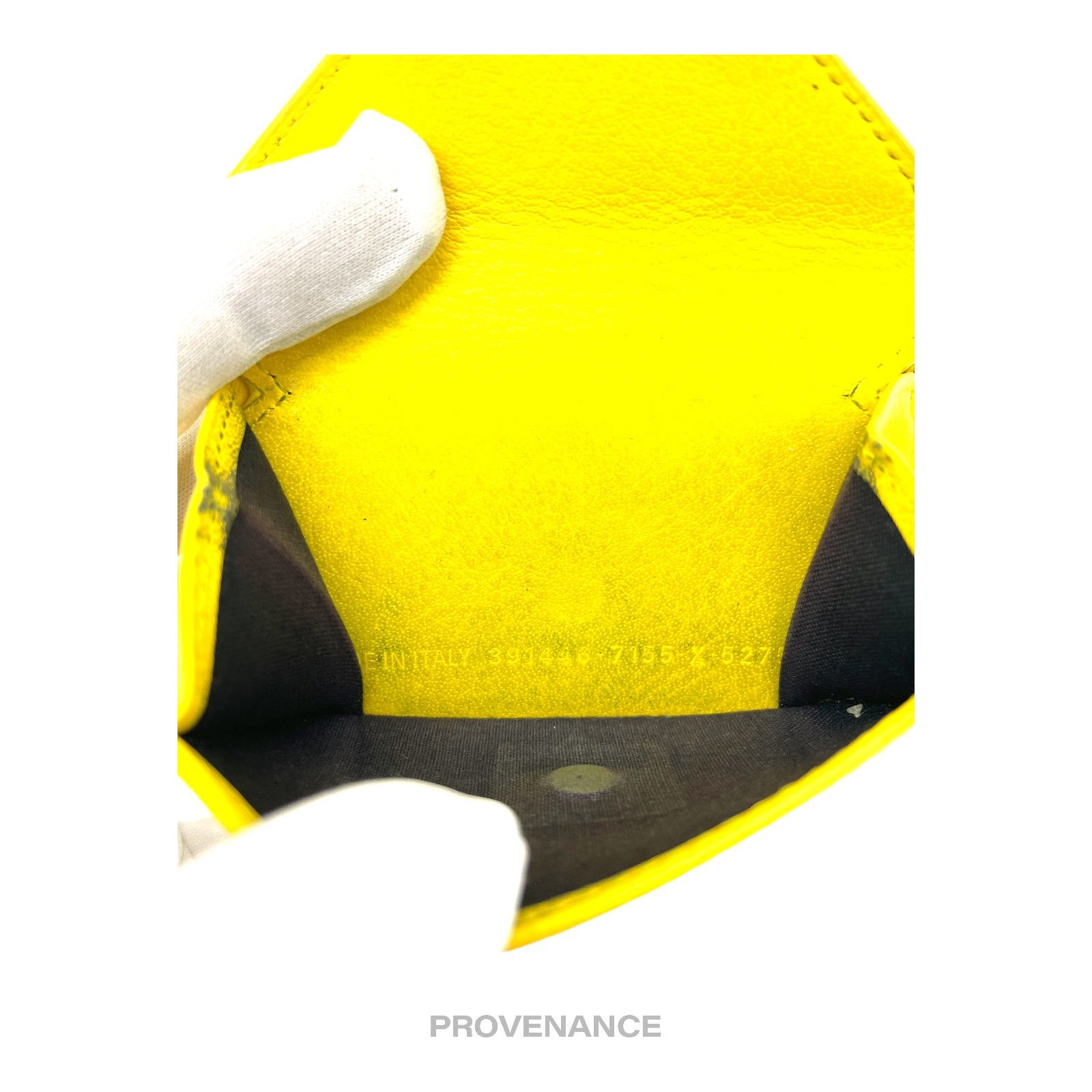 Balenciaga 🔴 Balenciaga Papier Mini Wallet - Yellow Leather Size ONE SIZE - 7 Thumbnail