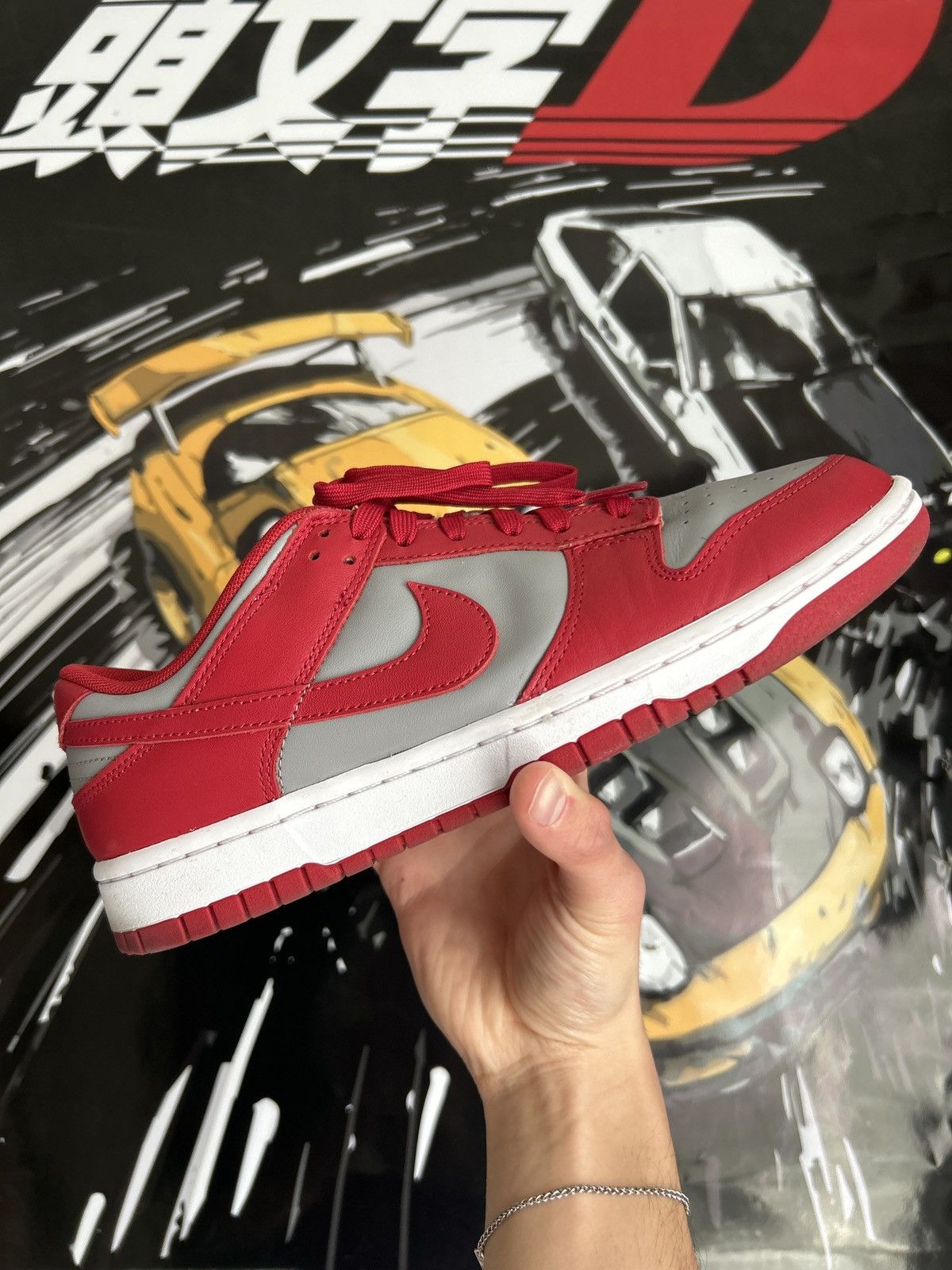 image of Nike Dunk Low Unlv 2021 Shoes in Red, Men's (Size 9.5)