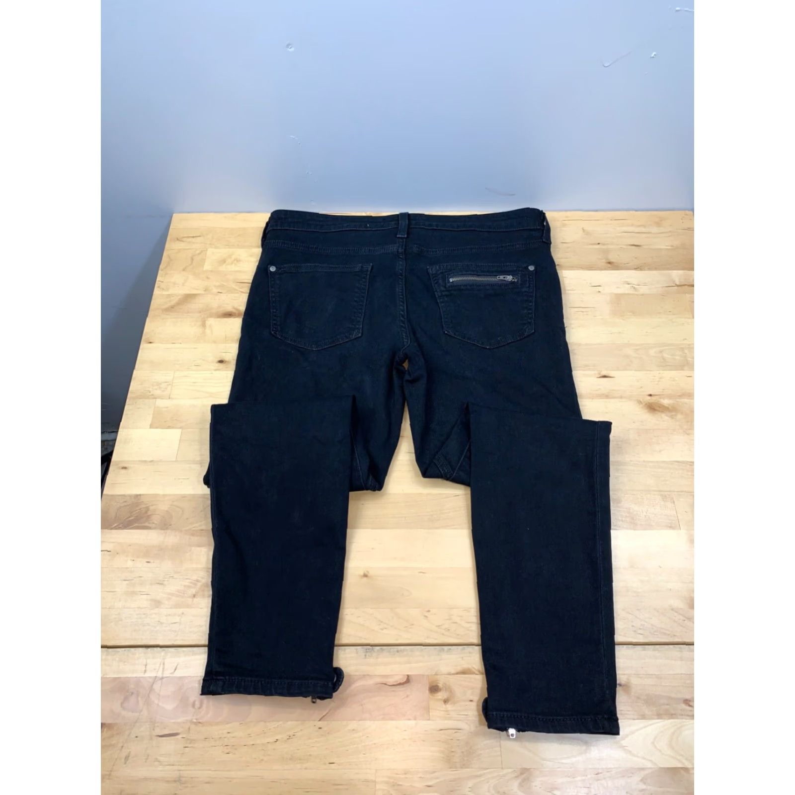 Vintage Pilcro and the Letterpress Jeans Sz 29 Black Ankle Zipper Pockets Casual Womens Regular 29 Black Ankle Zipper Pockets Pilcro Jeans 29 Women Size 29" - 4 Thumbnail
