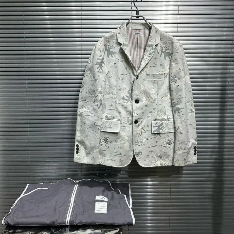 Thom Browne Thom Browne Multicolor Cotton Long Sleeve Jacket 0089 Size US M / EU 48-50 / 2 - 1 Thumbnail