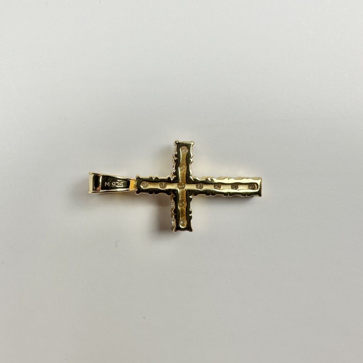 Jewelry GRA Certified VVS Moissanite 14k Gold Vermeil Cross Pendant Size ONE SIZE - 5 Thumbnail