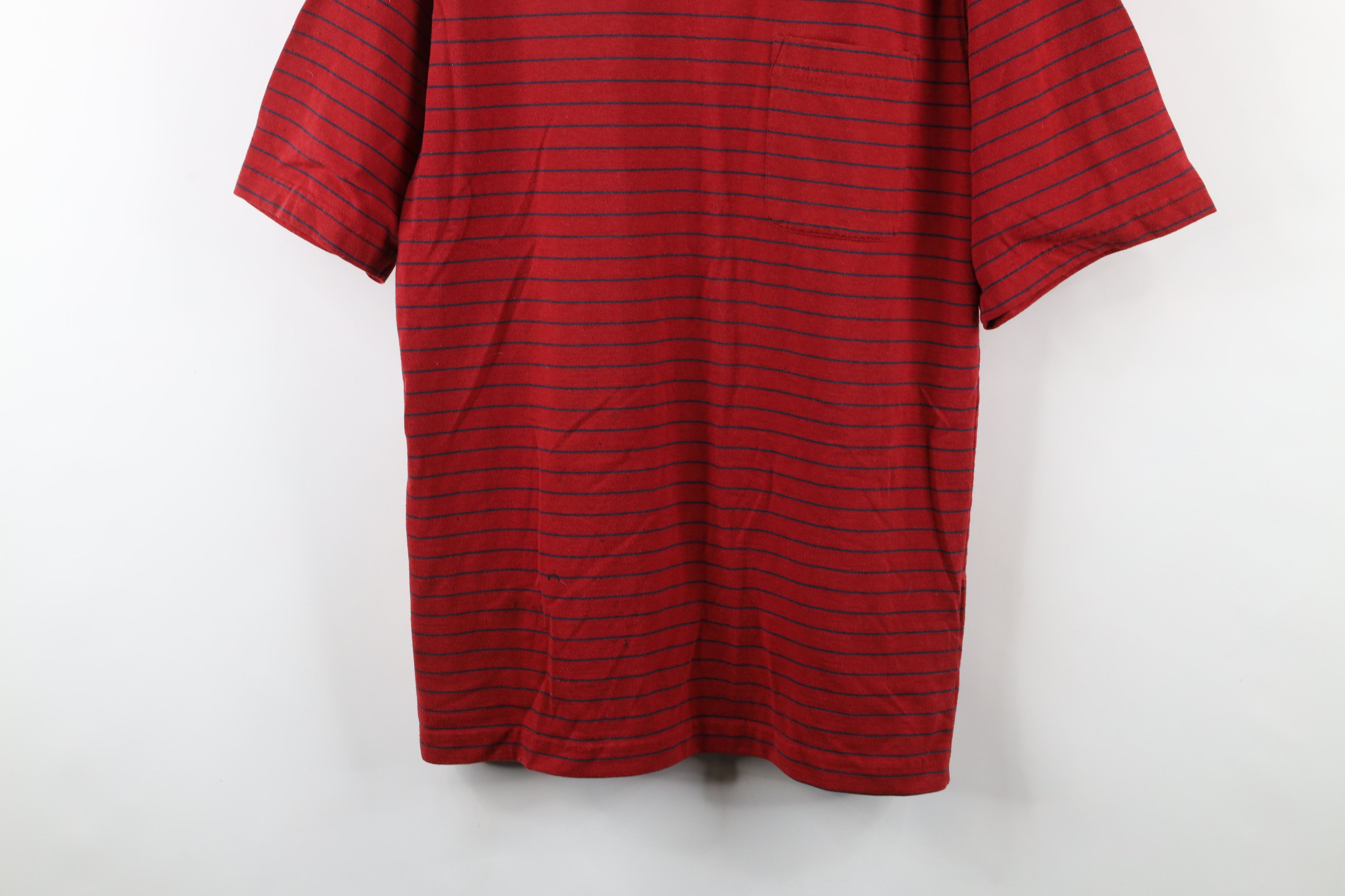 Vintage Vintage 90s Streetwear Striped Short Sleeve T-Shirt Red Size US M / EU 48-50 / 2 - 3 Thumbnail