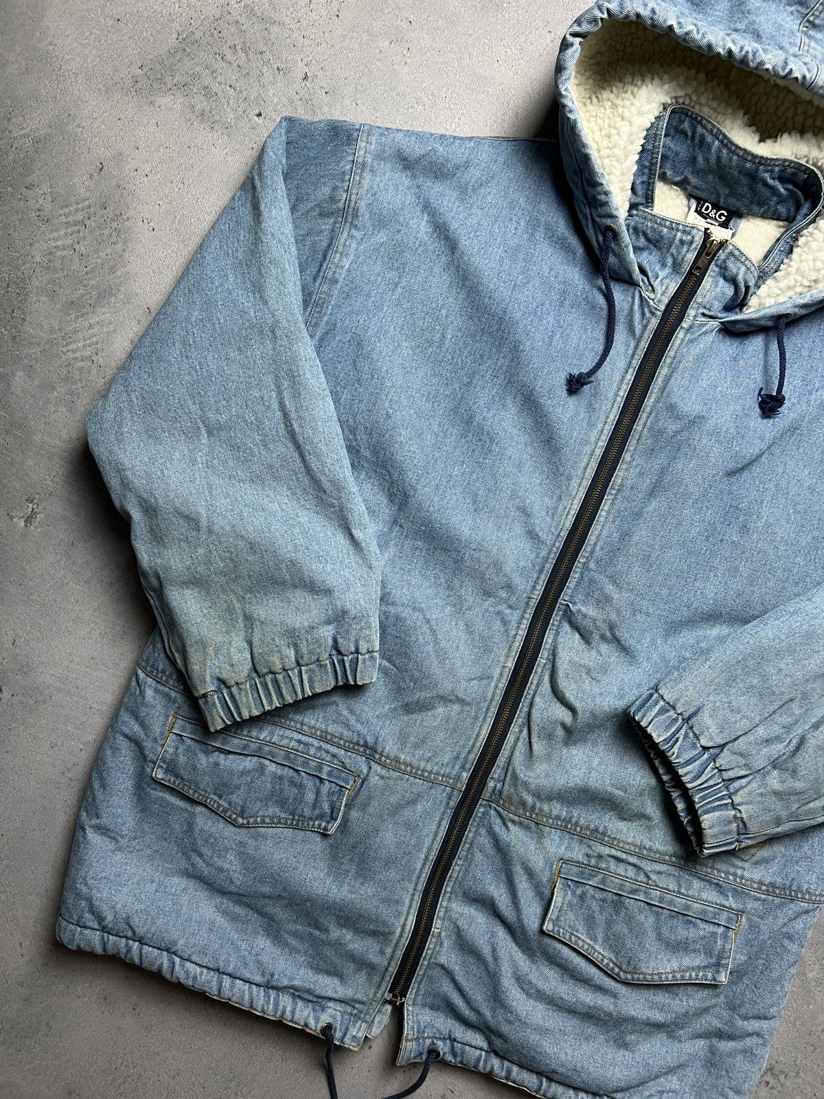 Dolce & Gabbana Vintage Dolce & Gabbana Zip-Up Sherpa Archive Denim Jacket Size US M / EU 48-50 / 2 - 5 Thumbnail