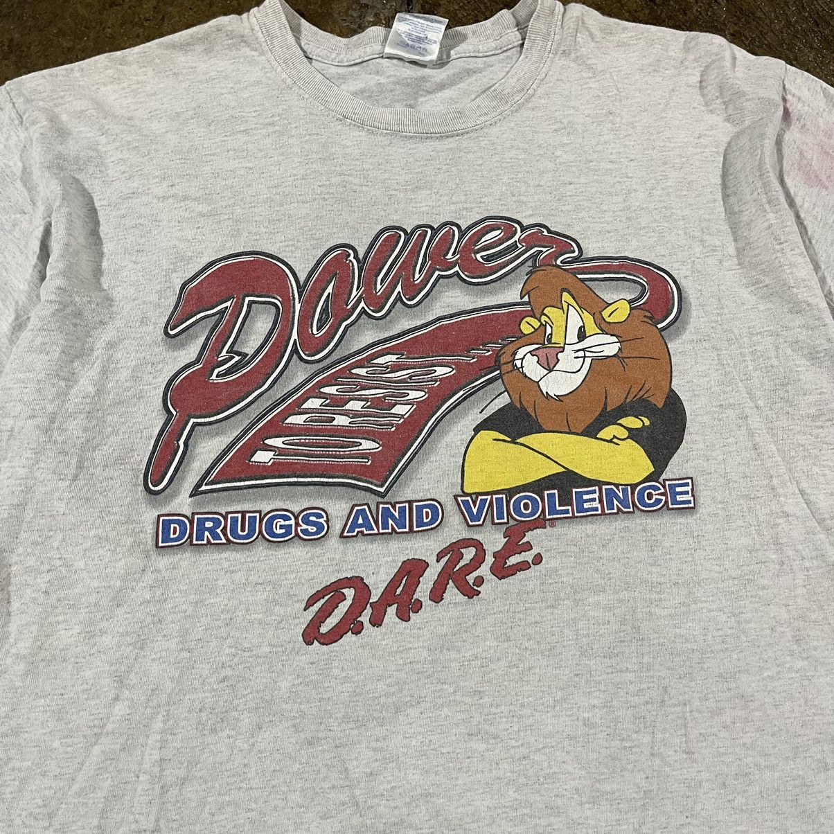 D.A.R.E × Vintage Vintage DARE Y2K 2000s Rare Anti-Drug Tiger Tee Shirt Medium Size US M / EU 48-50 / 2 - 3 Thumbnail