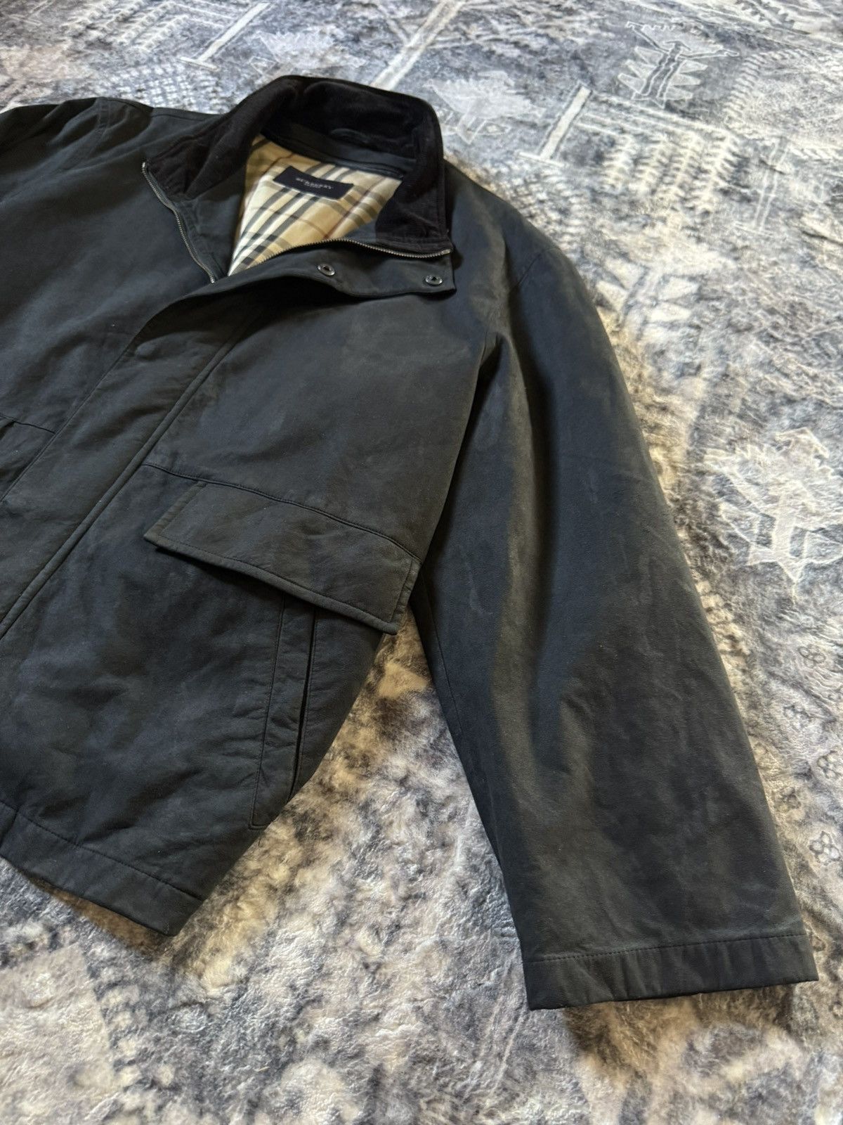 Burberry Burberry Black Suede Hunting Jacket Size US M / EU 48-50 / 2 - 7 Thumbnail