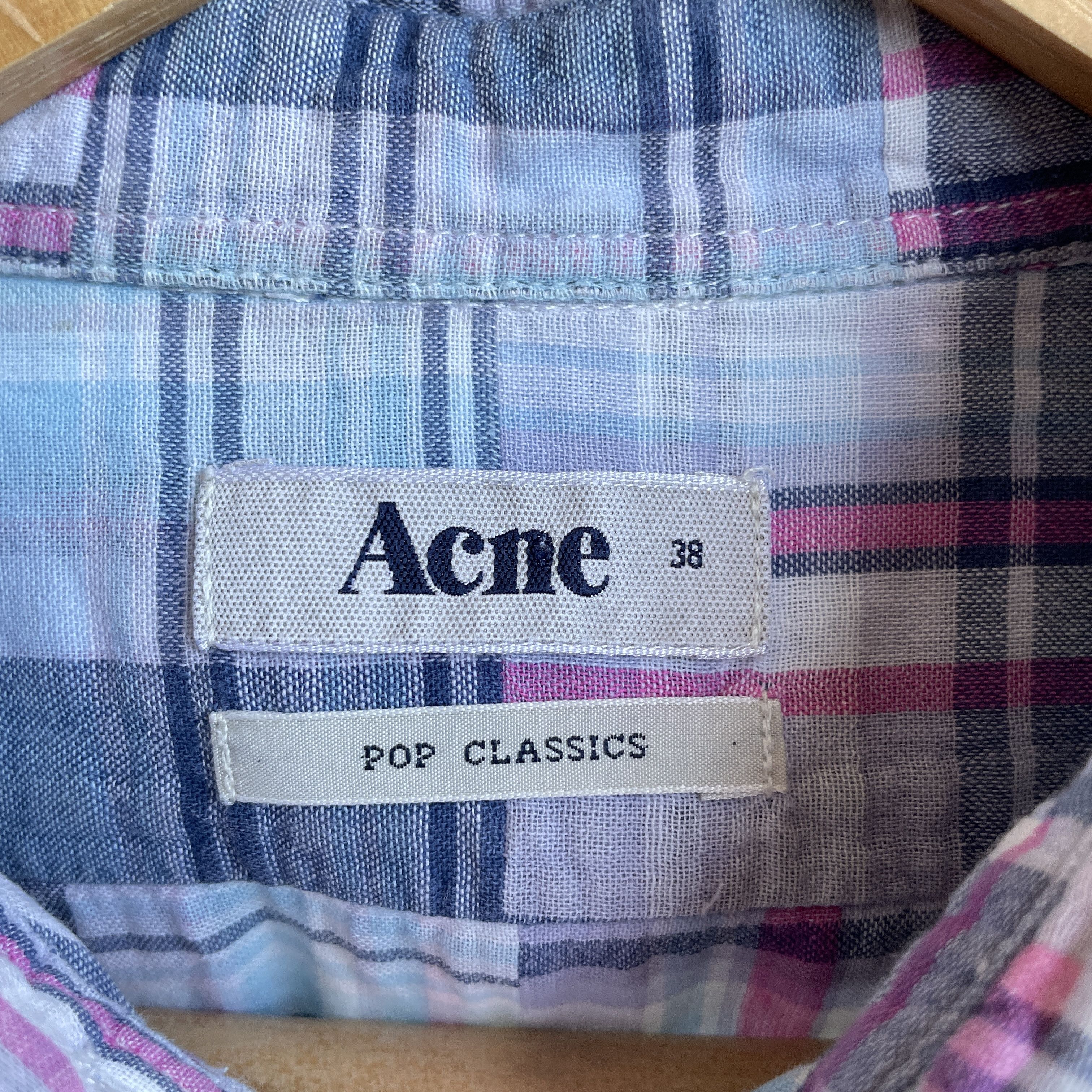 Acne Studios Acne Studios Womens Pop Base Patchwork Shirt Size EUR 38 Size XS / US 0-2 / IT 36-38 - 5 Thumbnail