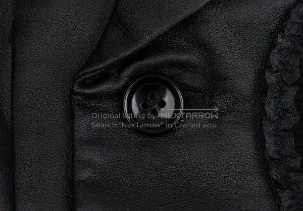 Comme des Garcons Comme des Garcons Black vintage lace heart leather top Size S / US 4 / IT 40 - 6 Thumbnail